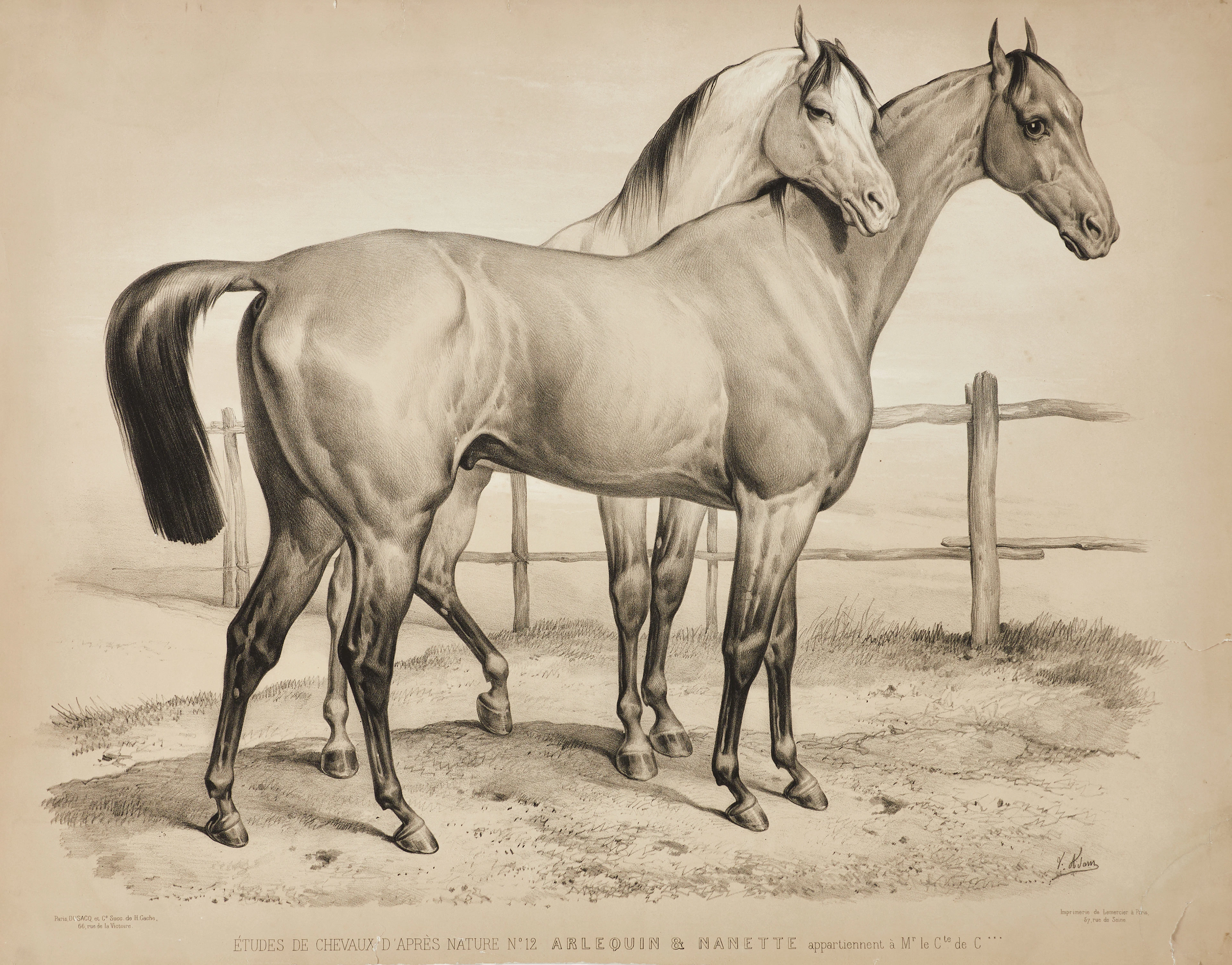 VICTOR JEAN VINCENT ADAM (1801-1866), (6) litografier vara tre handkolorerade