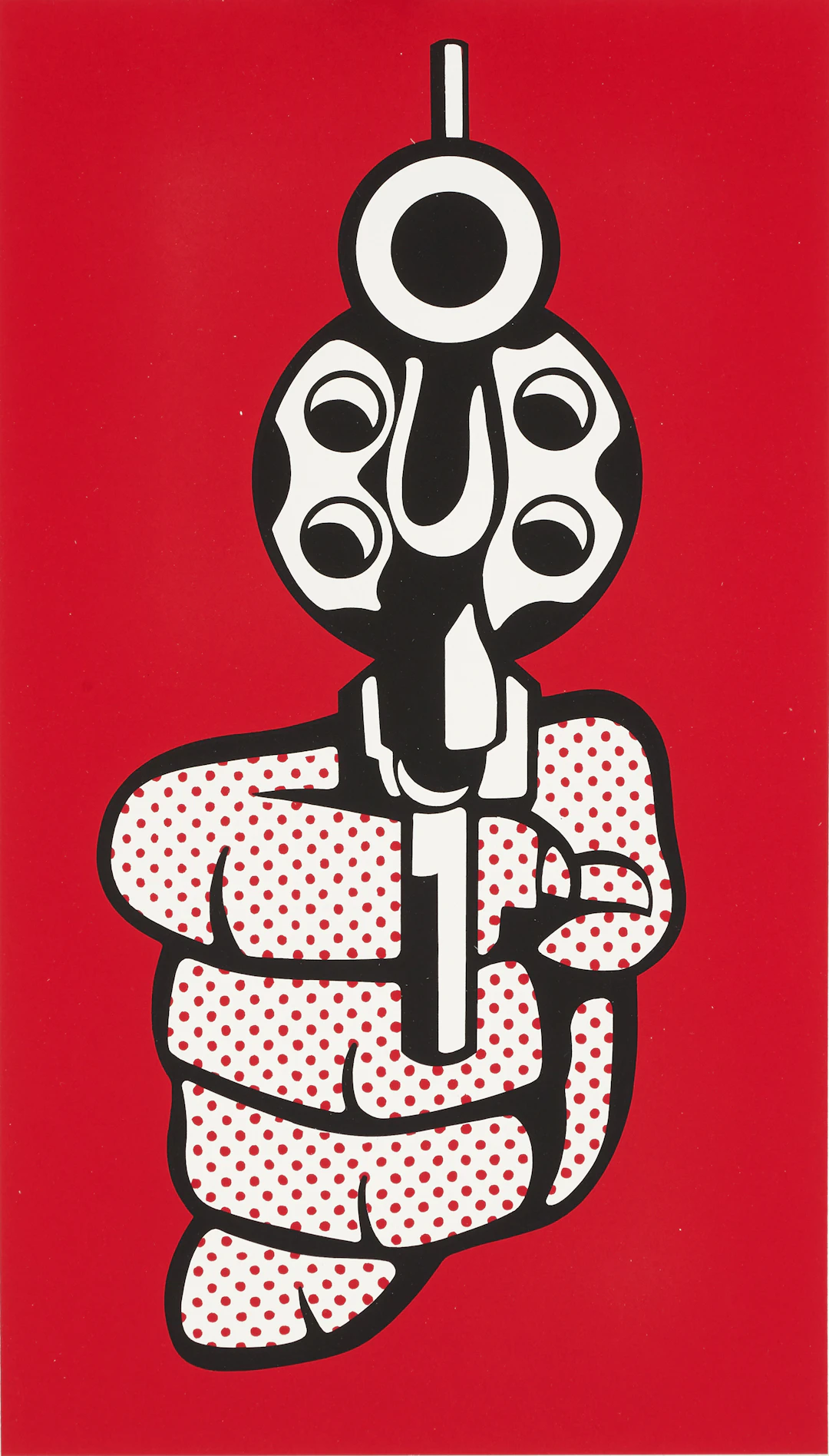 ROY LICHTENSTEIN (USA, 1923-1997), EFTER, ”Pistol”, ur ”Banner”, färgserigrafi
