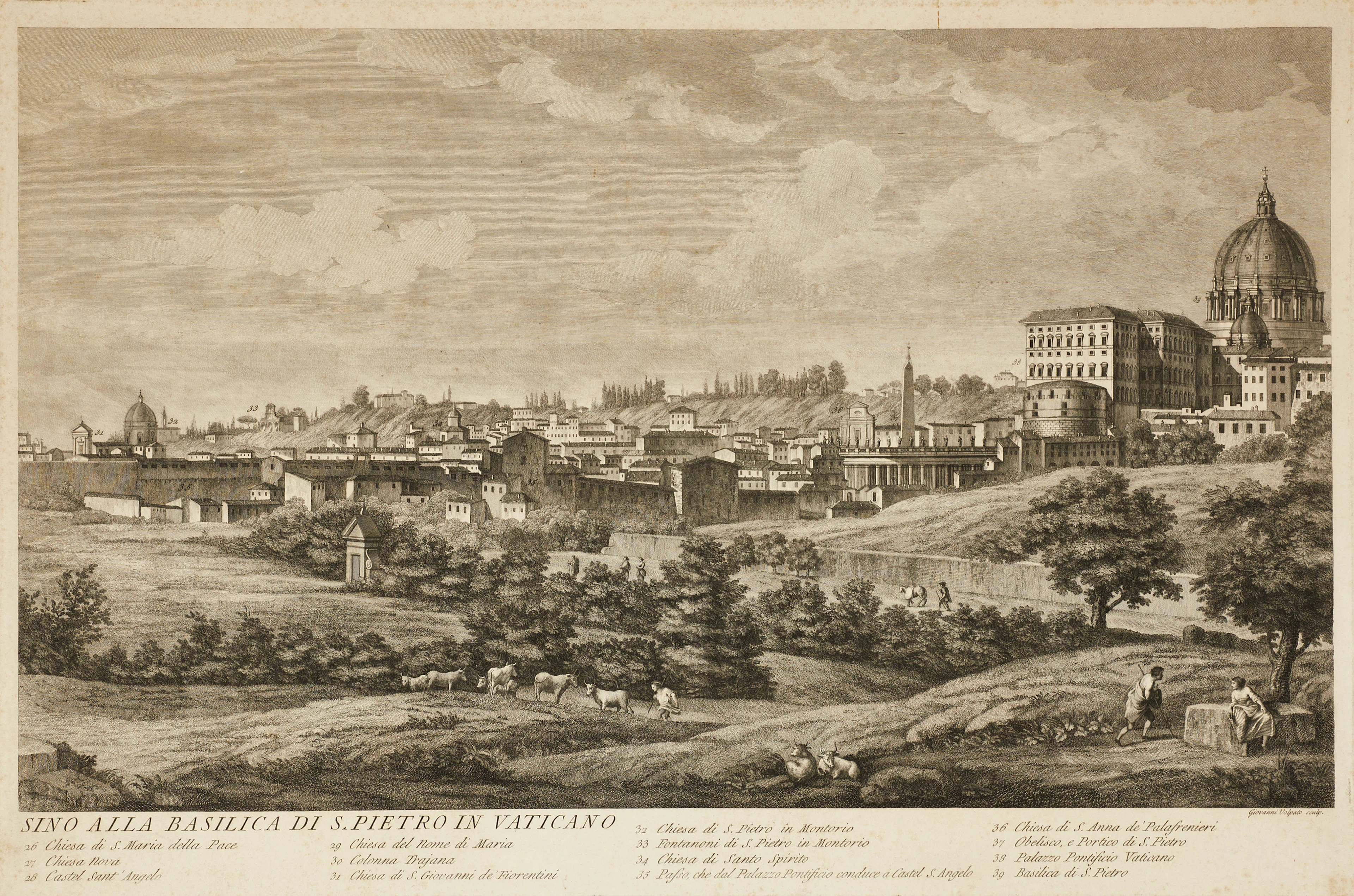 GIOVANNI VOLPATO (1733-1803), "Sino Alla Basilica Di S. Pietro In