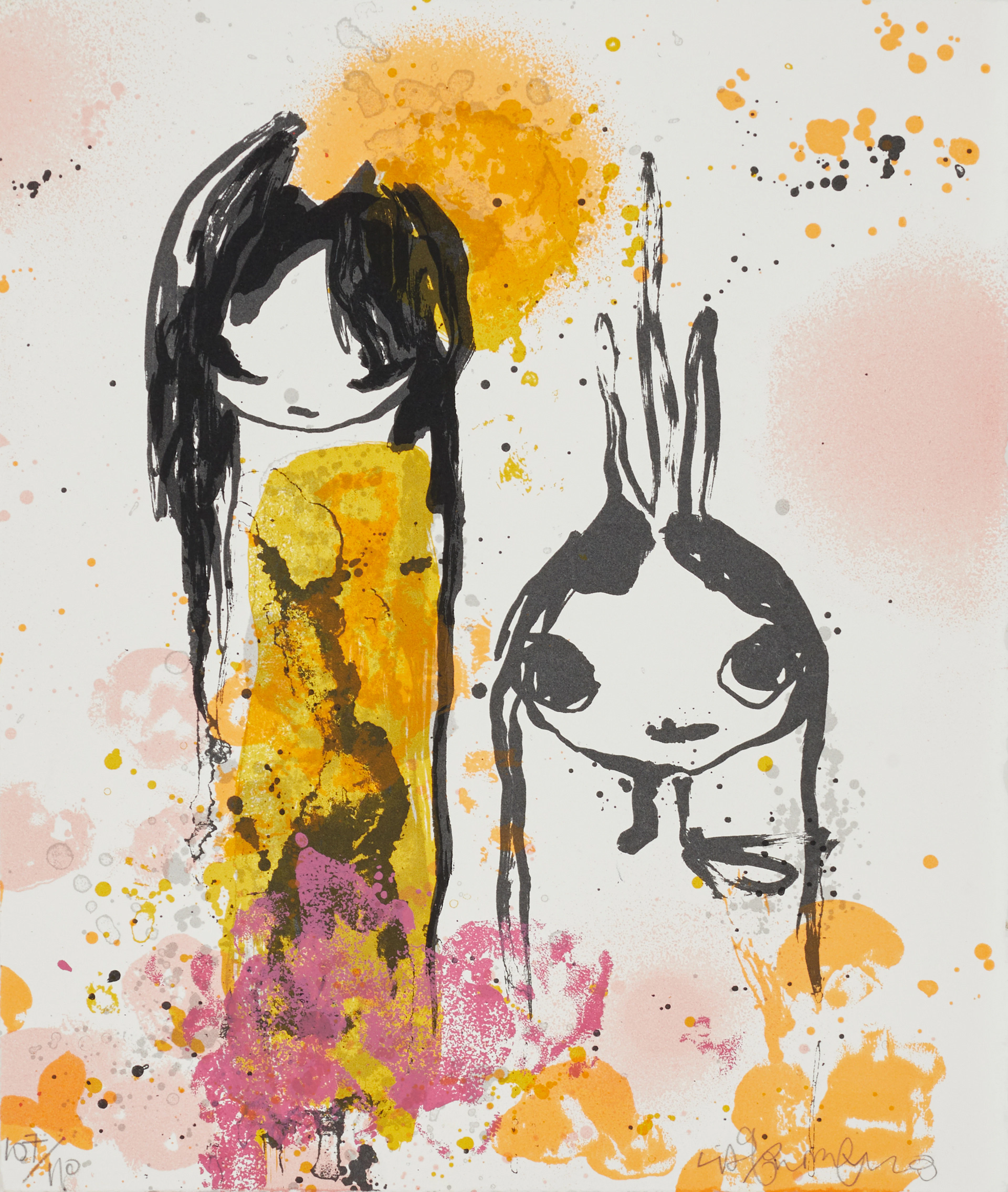 LISA RINNEVUO. "India Yellow", "signerad och numrerad, 107/110, färglitografi.