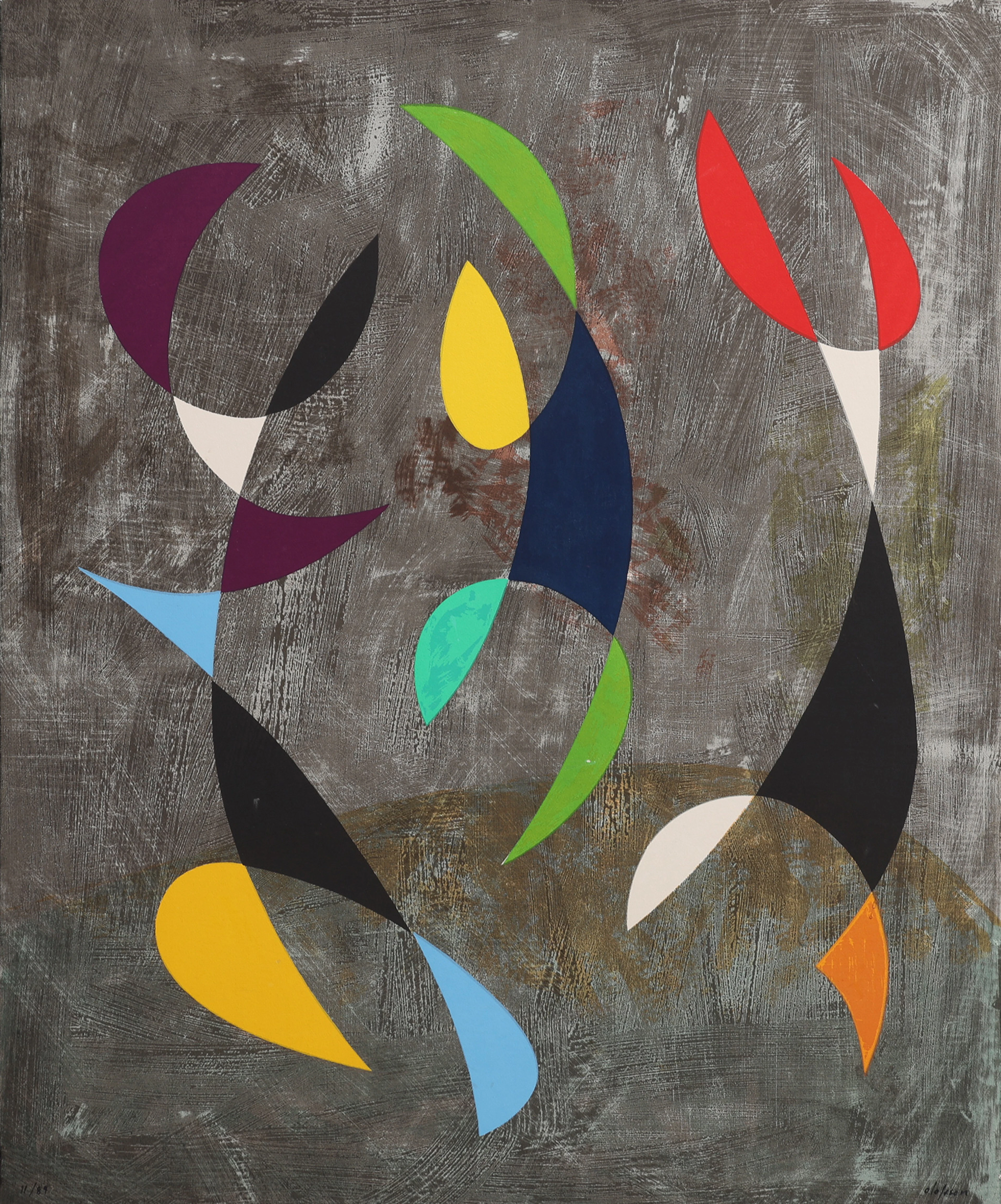 PIERRE OLOFSSON. "DANSEN", GEOMETRISK KOMPOSITION.