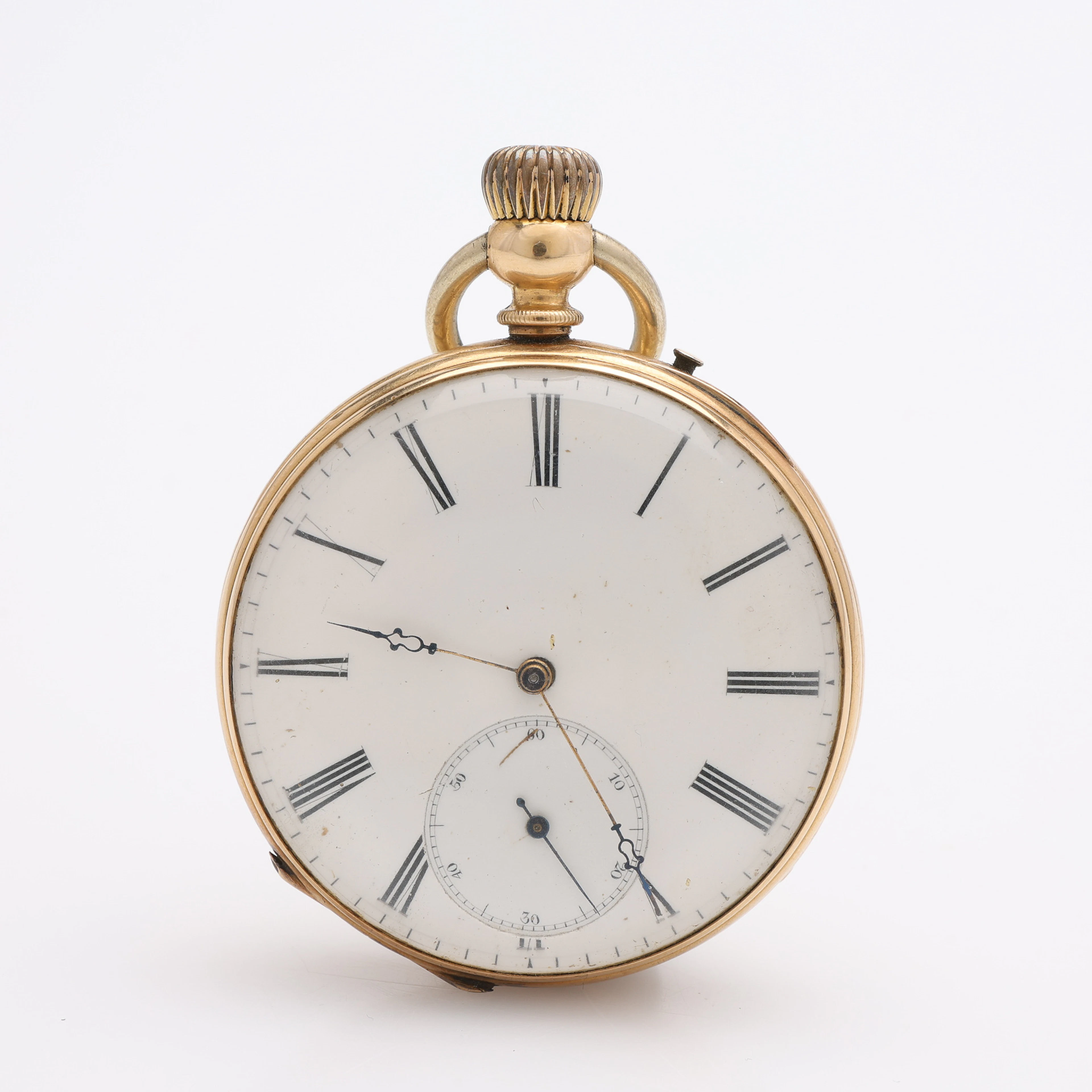 FICKUR, YTTERBOETT AV 18K GULD, ANKARGÅNG, 1800-TALETS SLUT, TOTALT 81,8 GRAM.
