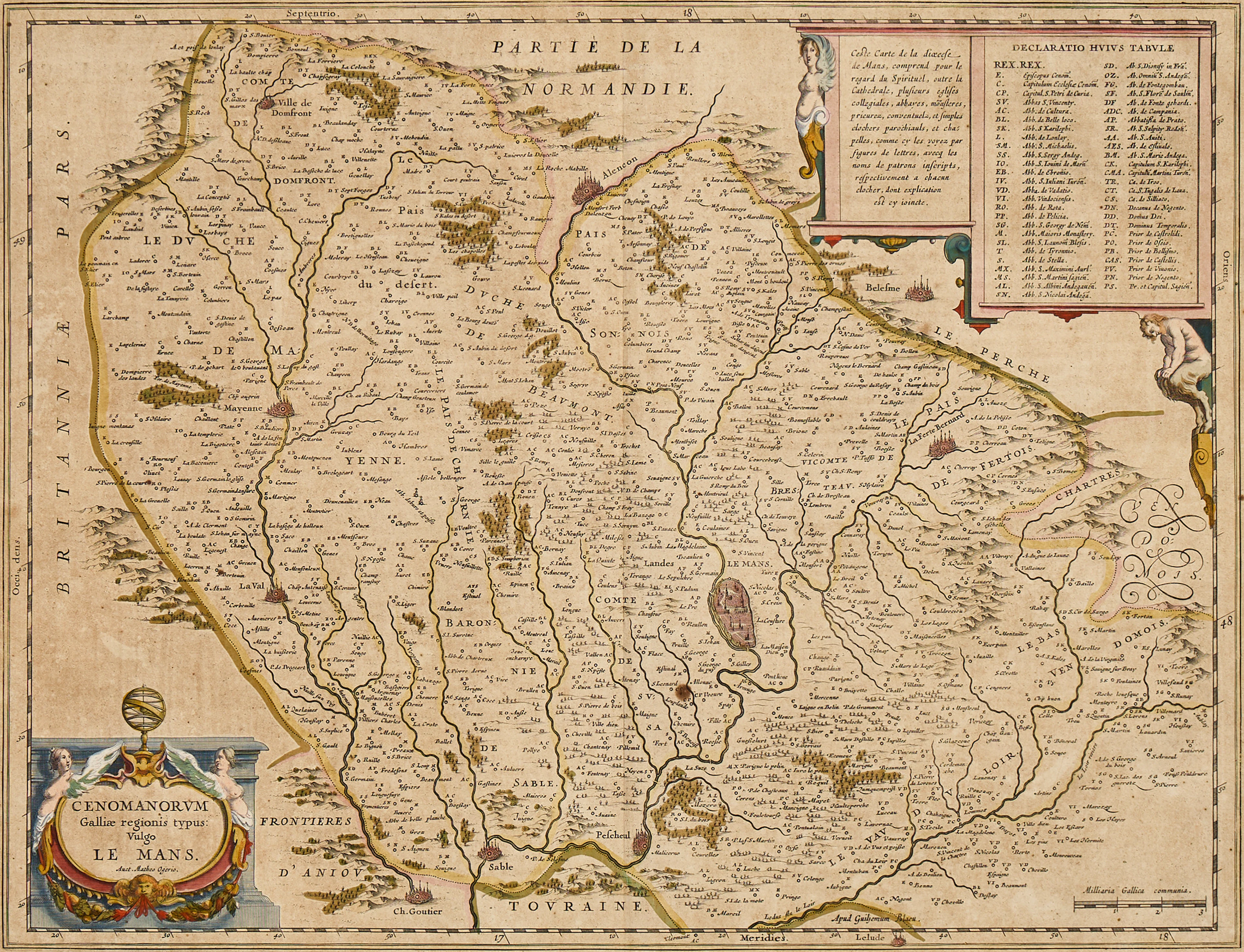 BLAEU, Cenomanorum Galliæ regionis typus: Vulgo Le Mans, 1644-1645.