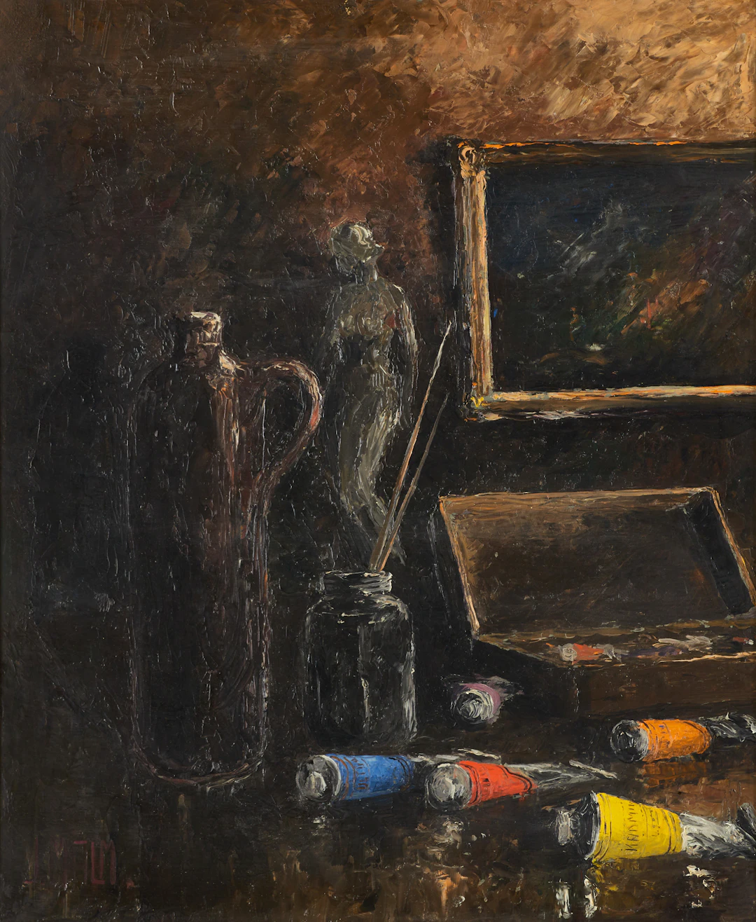 JOHN MALM (1900-1968). Hos konstnären, signerad, olja på pannå.