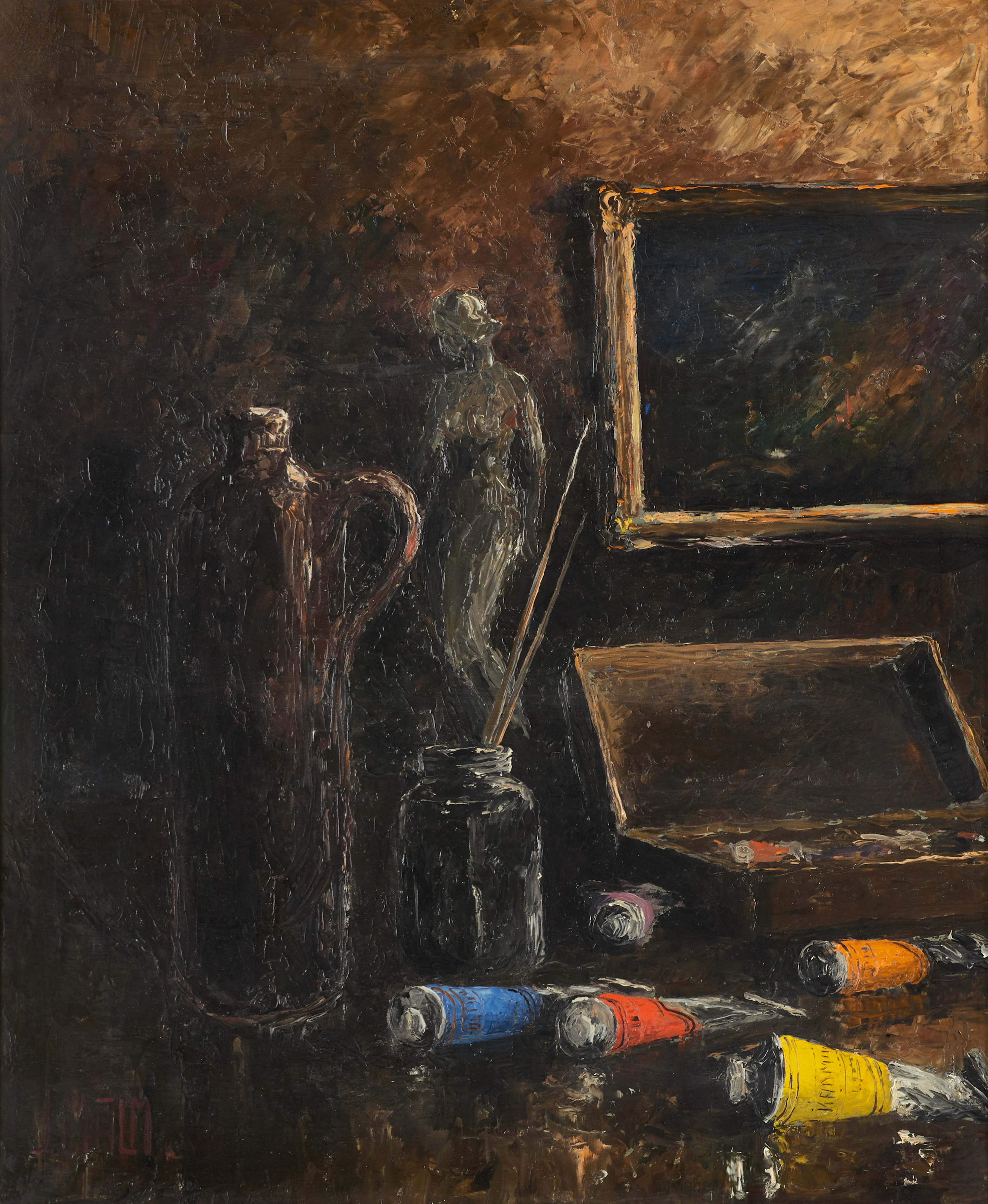 JOHN MALM (1900-1968). Hos konstnären, signerad, olja på pannå.