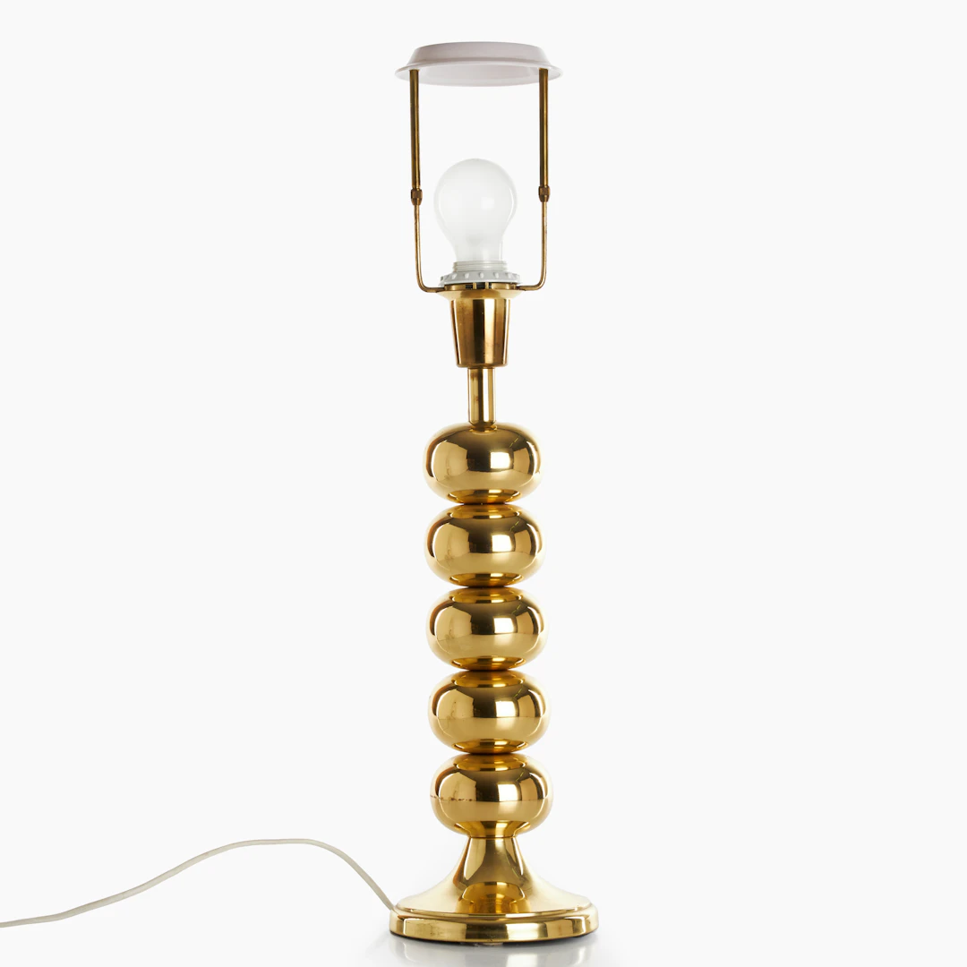 BORDSLAMPA, Mässing, kulfot, Uno Dahlen, Aneta, nr 8805.