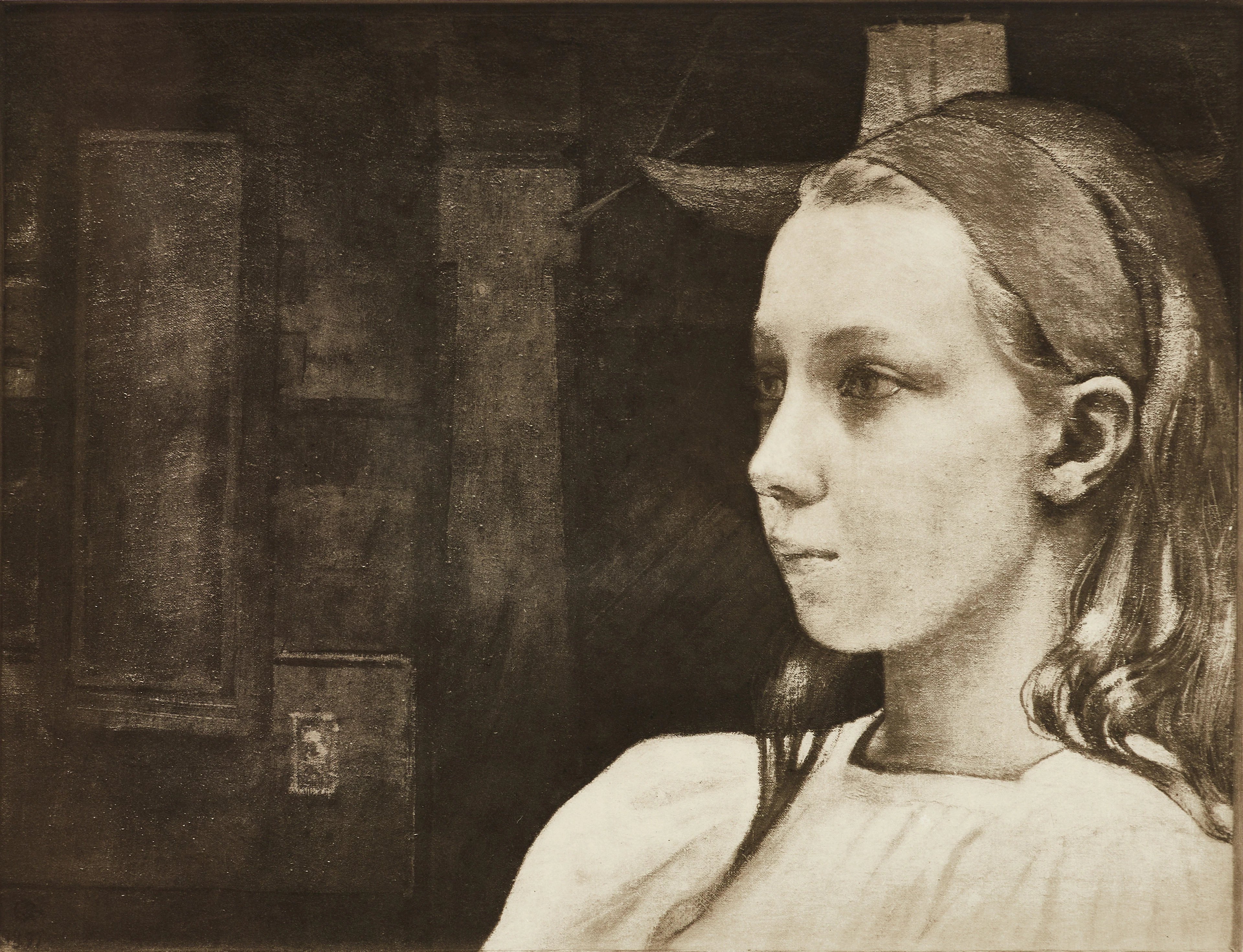 AKSELI GALLEN-KALLELA (Finland, 1907-1931), efter, "Ung flicka". 1912