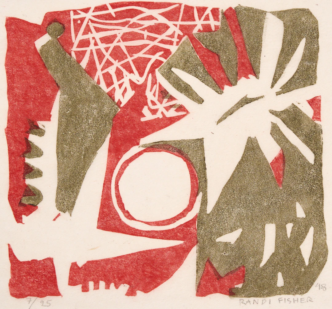 RANDI FISHER (Sverige, 1920-1997). "2 fåglar", signerad och daterad
