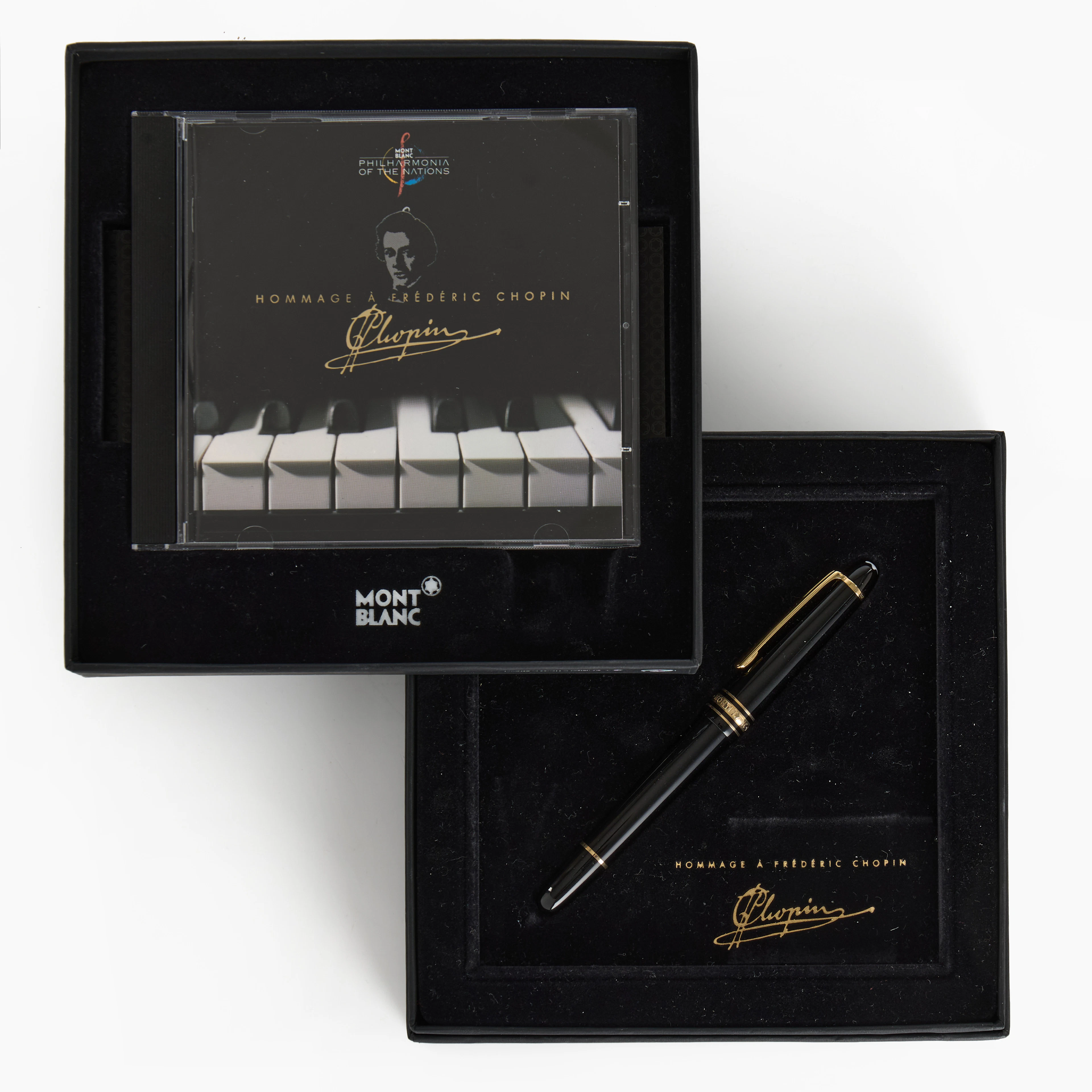 MONT BLANC. Reservoarpenna, Meisterstruck, "Hommage à Frédéric Chopin"