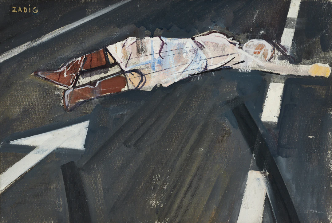 JACQUES ZADIG (Paris 1930-2023 Malmö), "Bromsspåret", signerad ZADIG