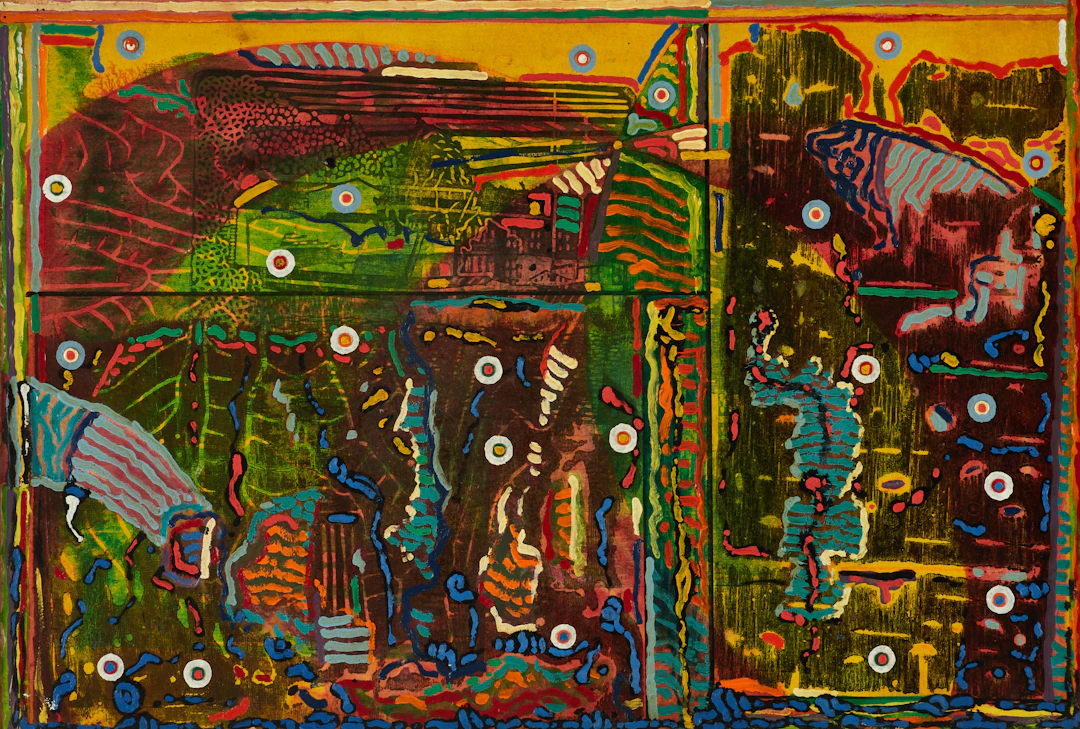 LARS ERIK ROSENBERG (1933-2004). "Vid dagens slut", signerad, blandteknik