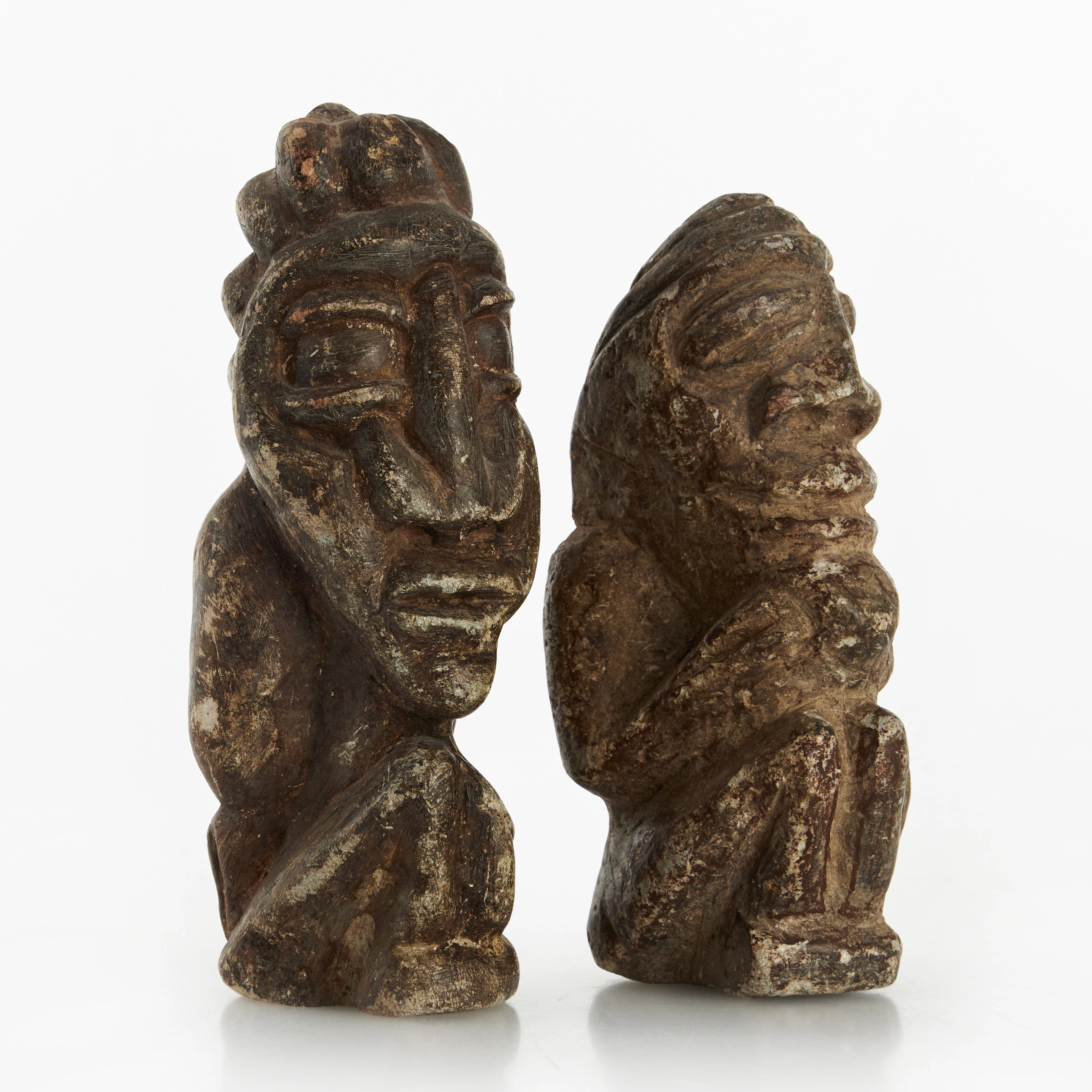 OMOLI, 2 st stenskulpturer, väst-Afrika, Sapi/Mende.