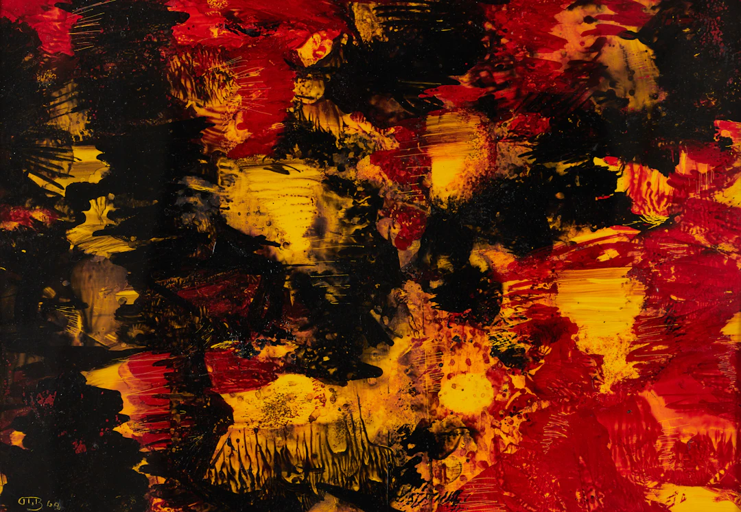 JOHN IVAR BERG (1916-2003). Abstrakt komposition, monogramsignerad