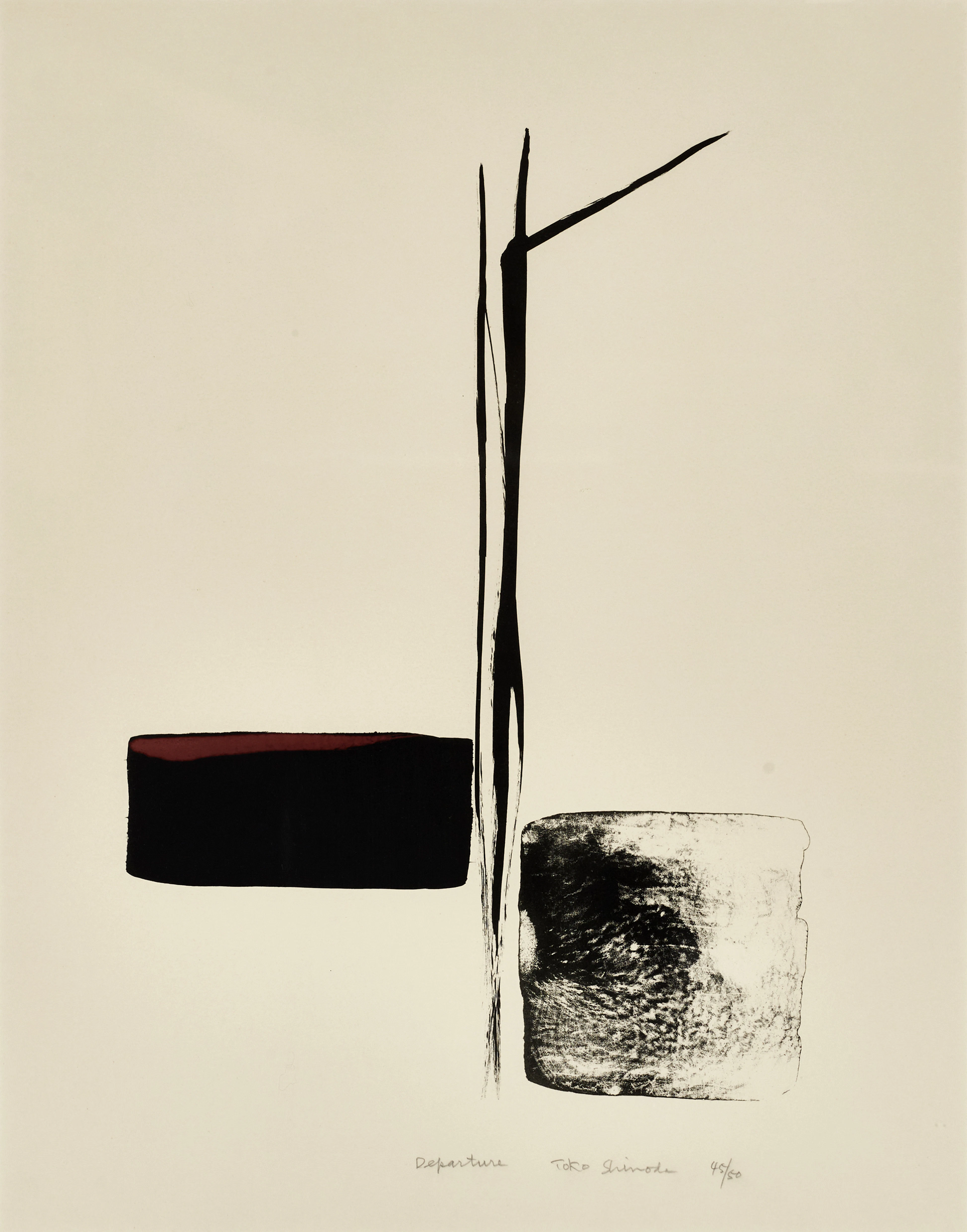 TOKO SHINODA (1913-2021): "Departure", signerad Toko Shinoda, ed 45/50