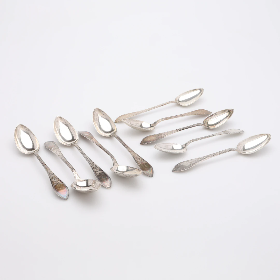 SKEDAR, TIO STYCKEN, SILVER, DANMARK, 1900-TALETS BÖRJAN, TOTAL VIKT