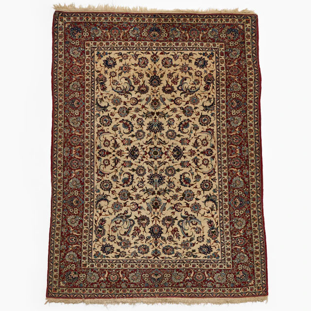 MATTA, Isfahan, silkesinslag, ca 206 x 107 cm.