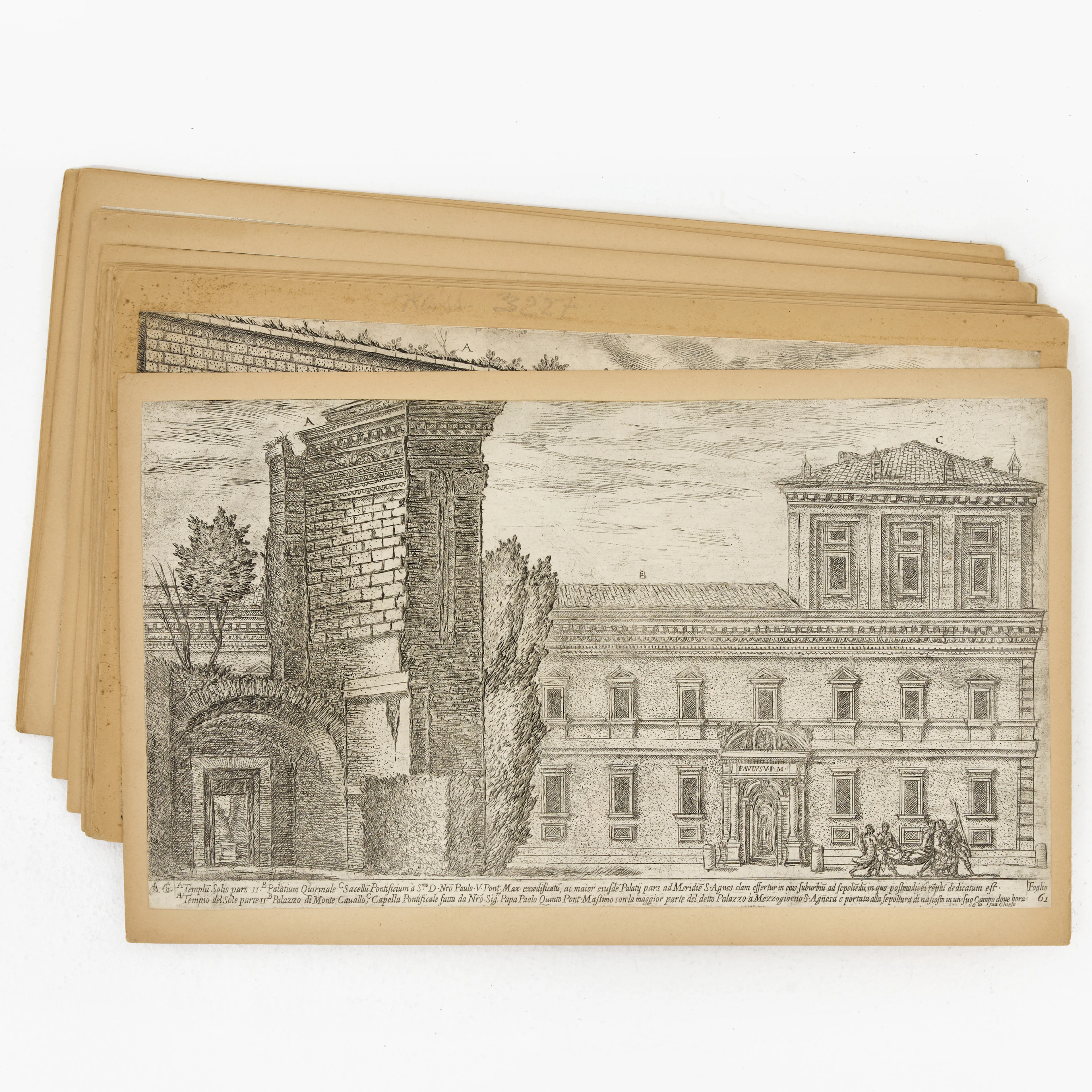 ALOISIO GIOVANNOLI (ca 1550-1618), 26 etsningar ur "Vedute Degli Antichi