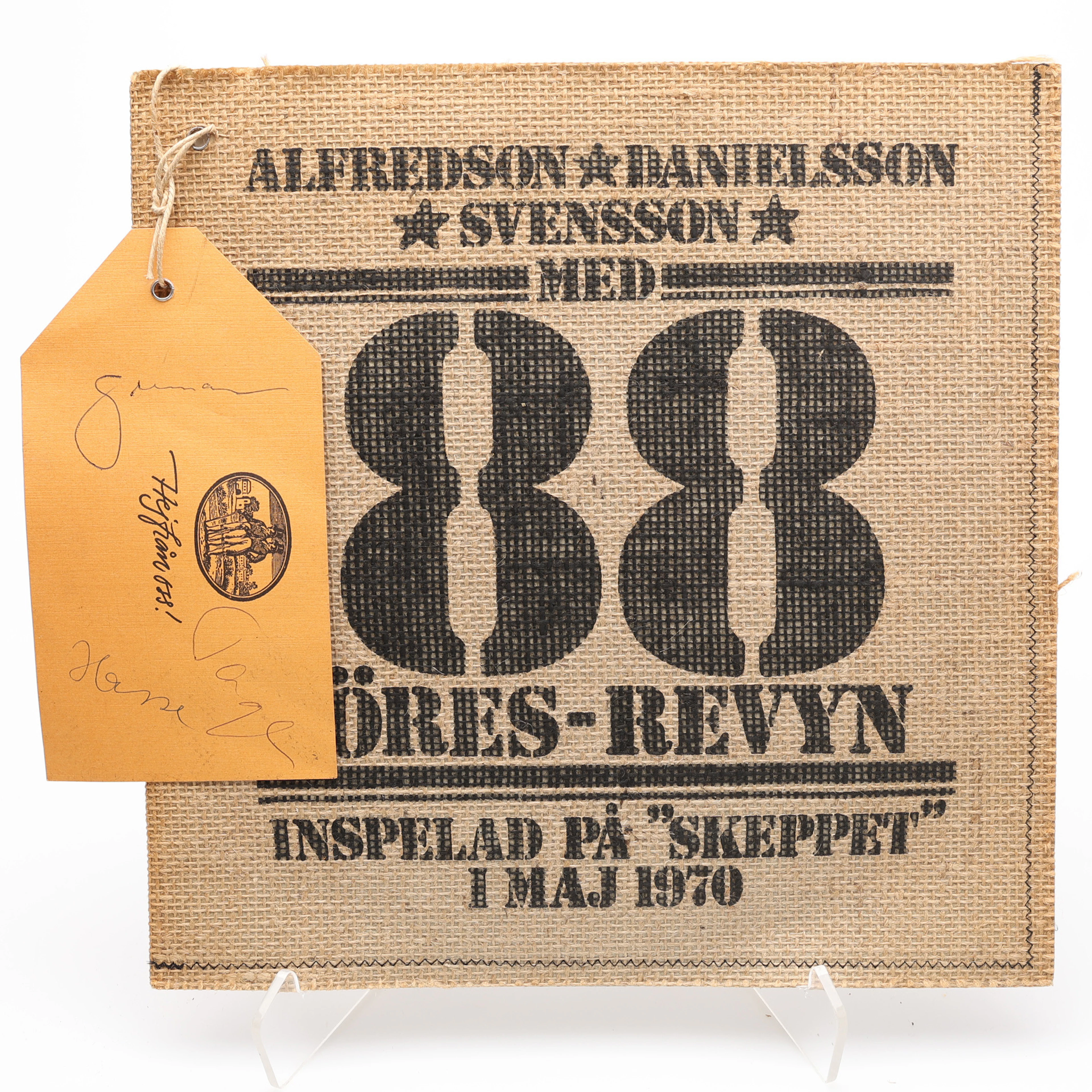 AUTOGRAFER/SVENSKA LJUD. LP-SKIVAN 88-ÖRES-REVYN MED GUNNAR SVENSSON