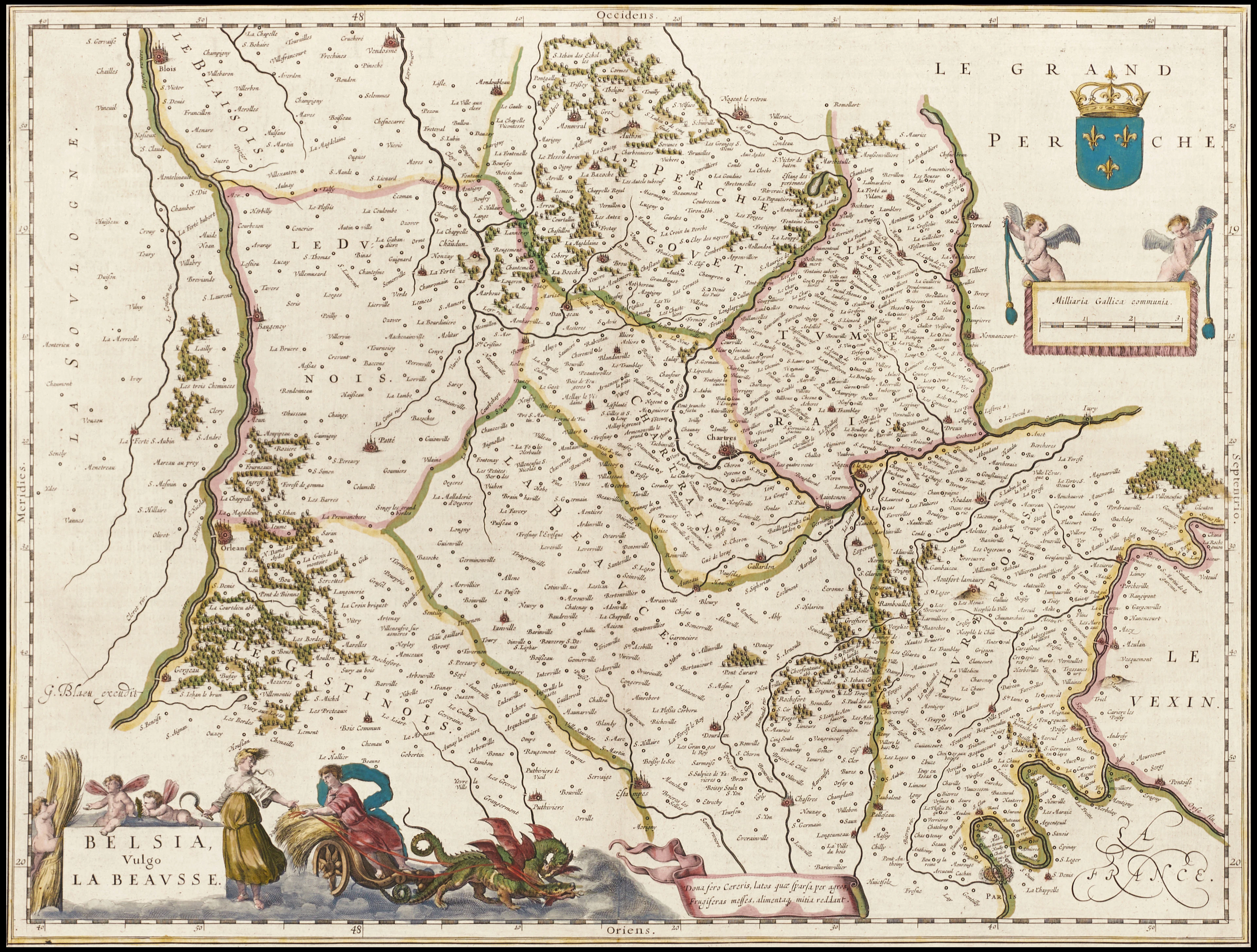 BLAEU, Belsia Vulgo La Beausse, ca 1646-57.