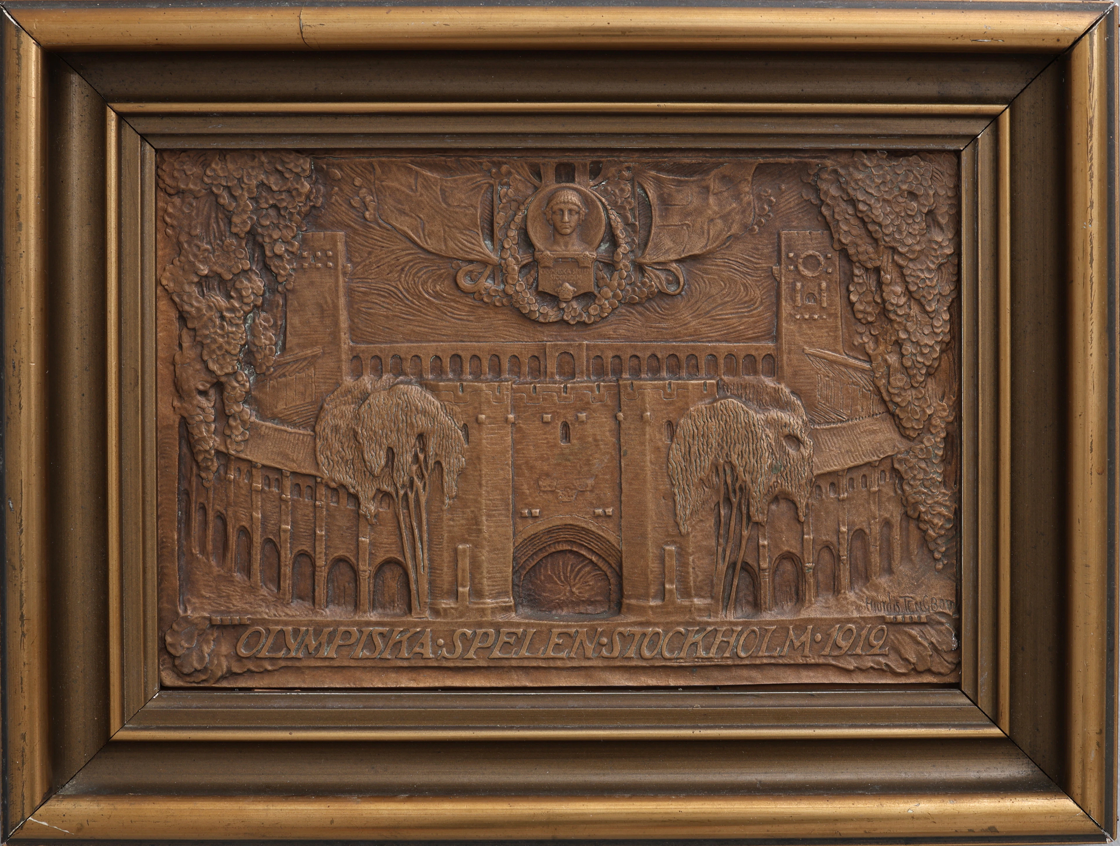 HJÖRDIS NORDIN-TENGBOM (1877-1969). BRONSRELIEF, "OLYMPISKA SPELEN