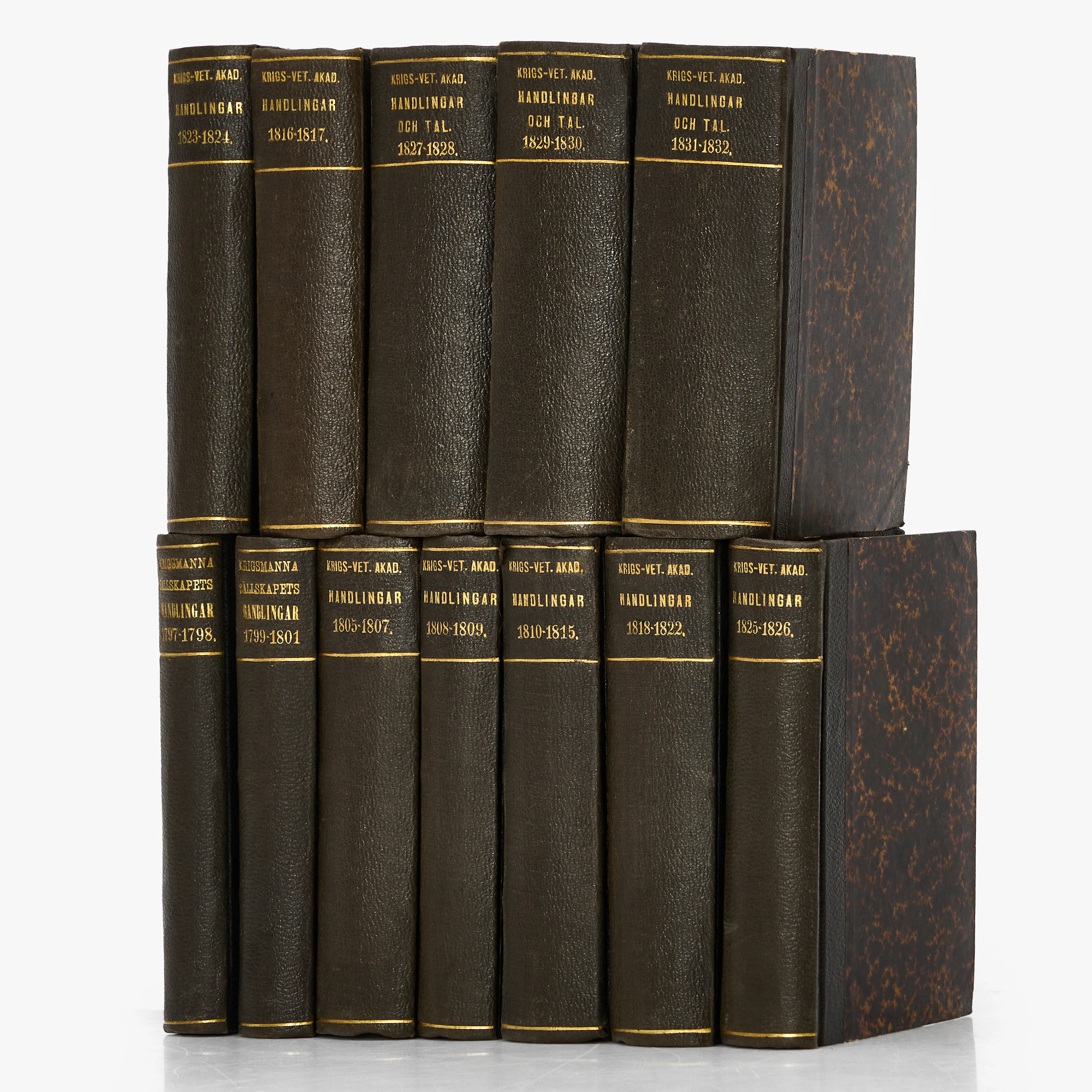 KRIGSHISTORIA (2+10 vol), KRIGSMANNA-SÄLLSKAPETS HANDLINGAR 1797-1801.