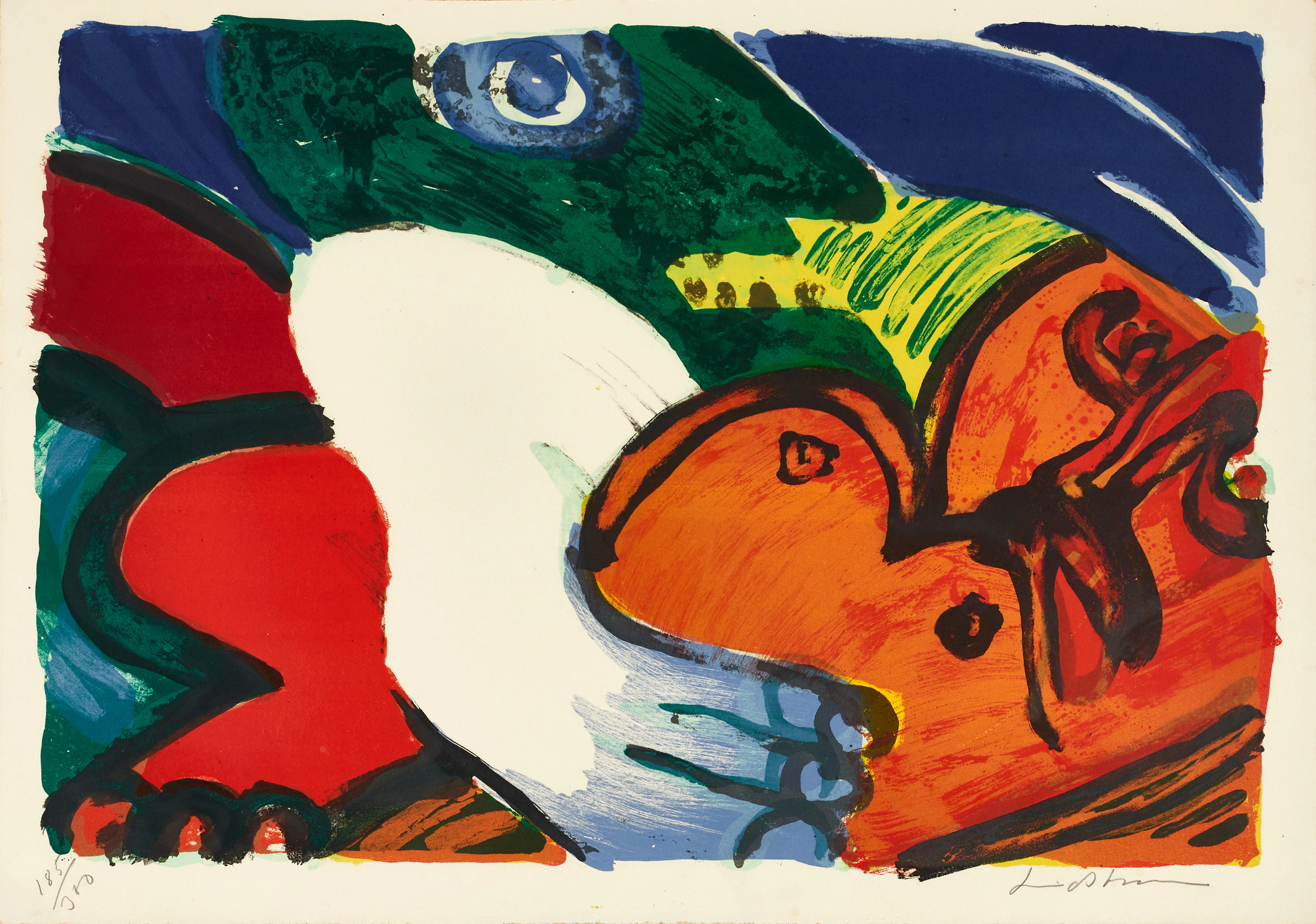 BENGT LINDSTRÖM (1925-2008): Figurkomposition, signerad Lindström