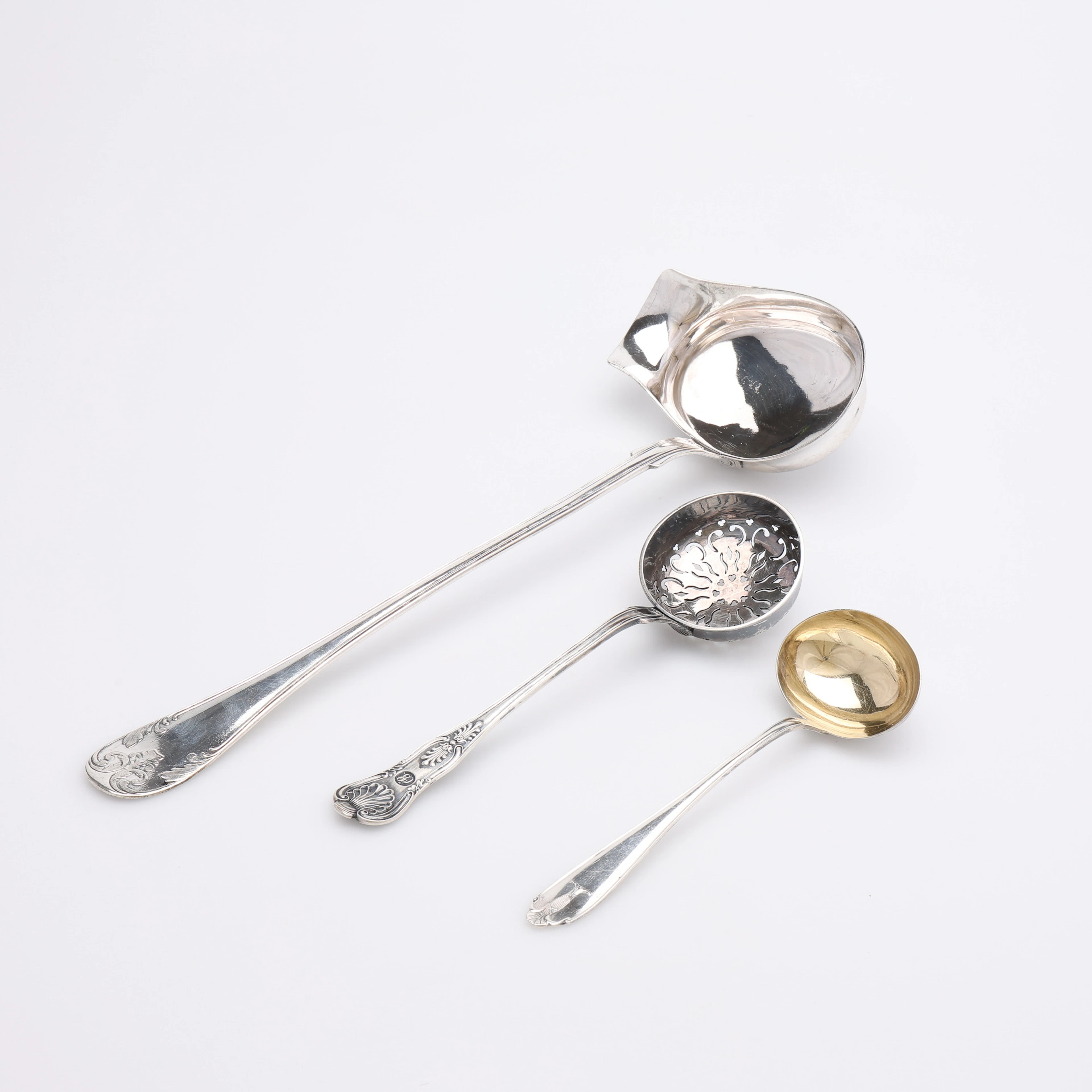 SLEVAR AV SILVER, 3 ST. Sverige, totalt 312 g.