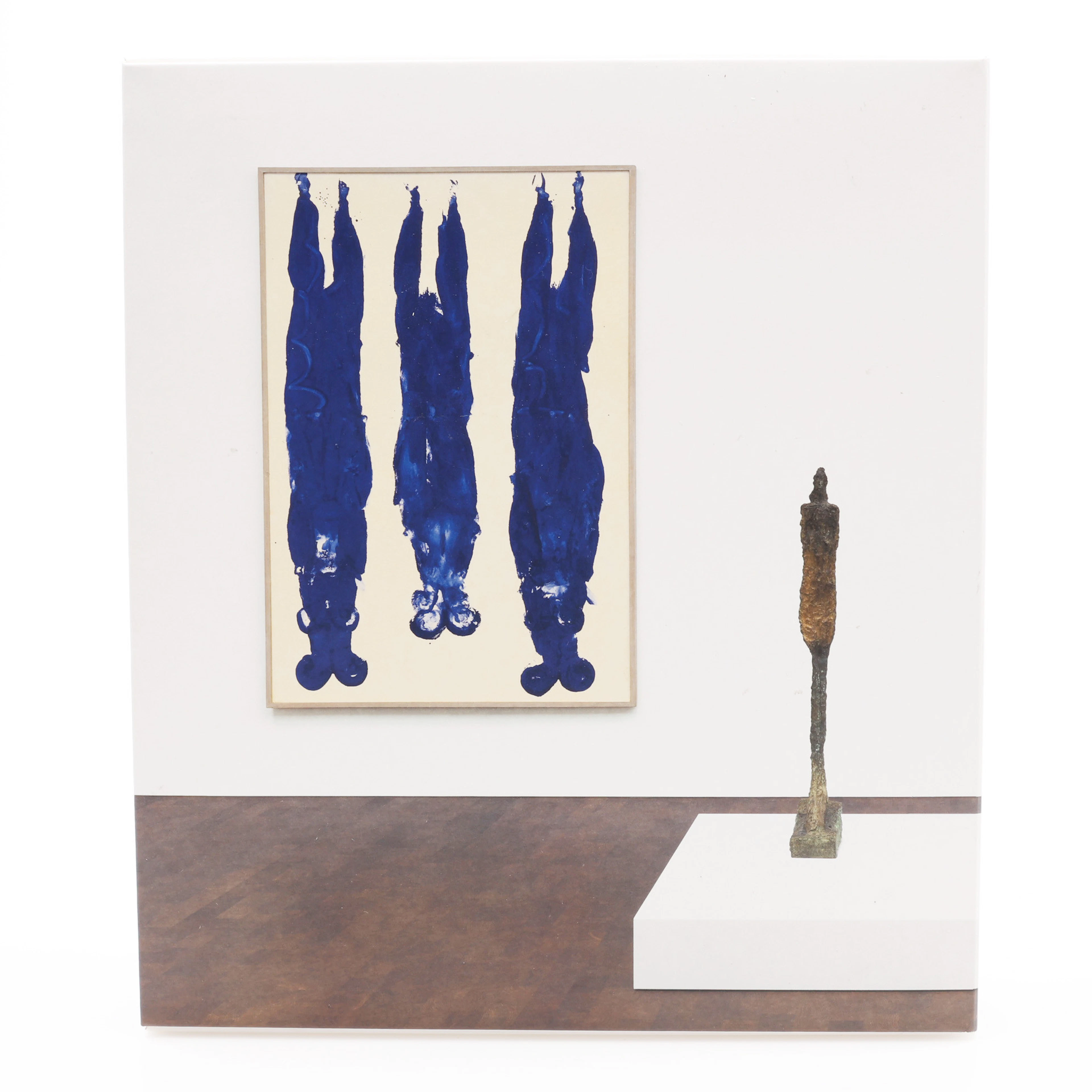 MÖTET MELLAN ALBERTO GIACOMETTI OCH YVES KLEIN PÅ EN UTSTÄLLNING PÅ