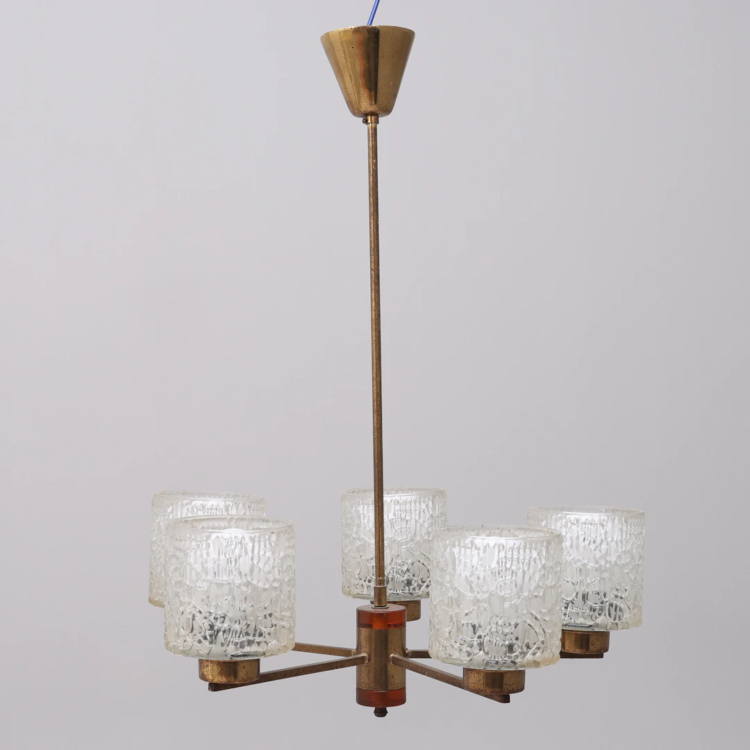 TAKLAMPA, MÄSSING, 1960-TAL, SVERIGE.