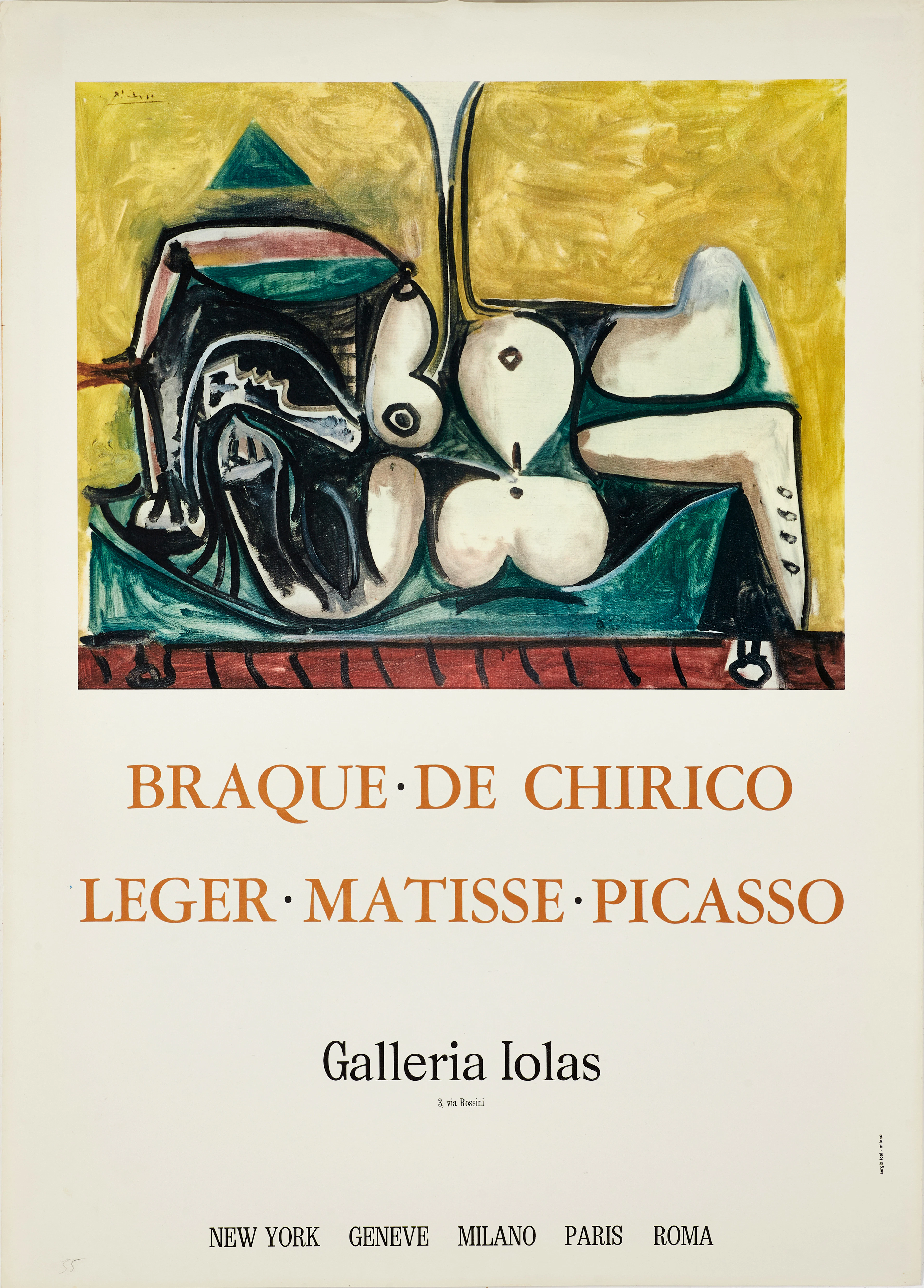PABLO PICASSO (Spanien, 1881-1973, Frankrike). Efter. Utställningsaffisch