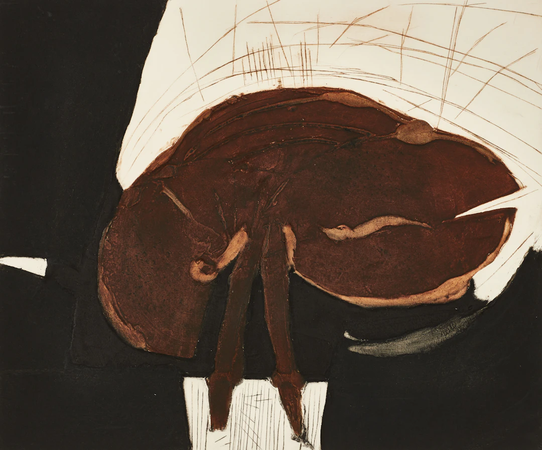 JAN MEYER (1927-1995). "Le Coeur", signerad och numrerad 30/99, carborundum.