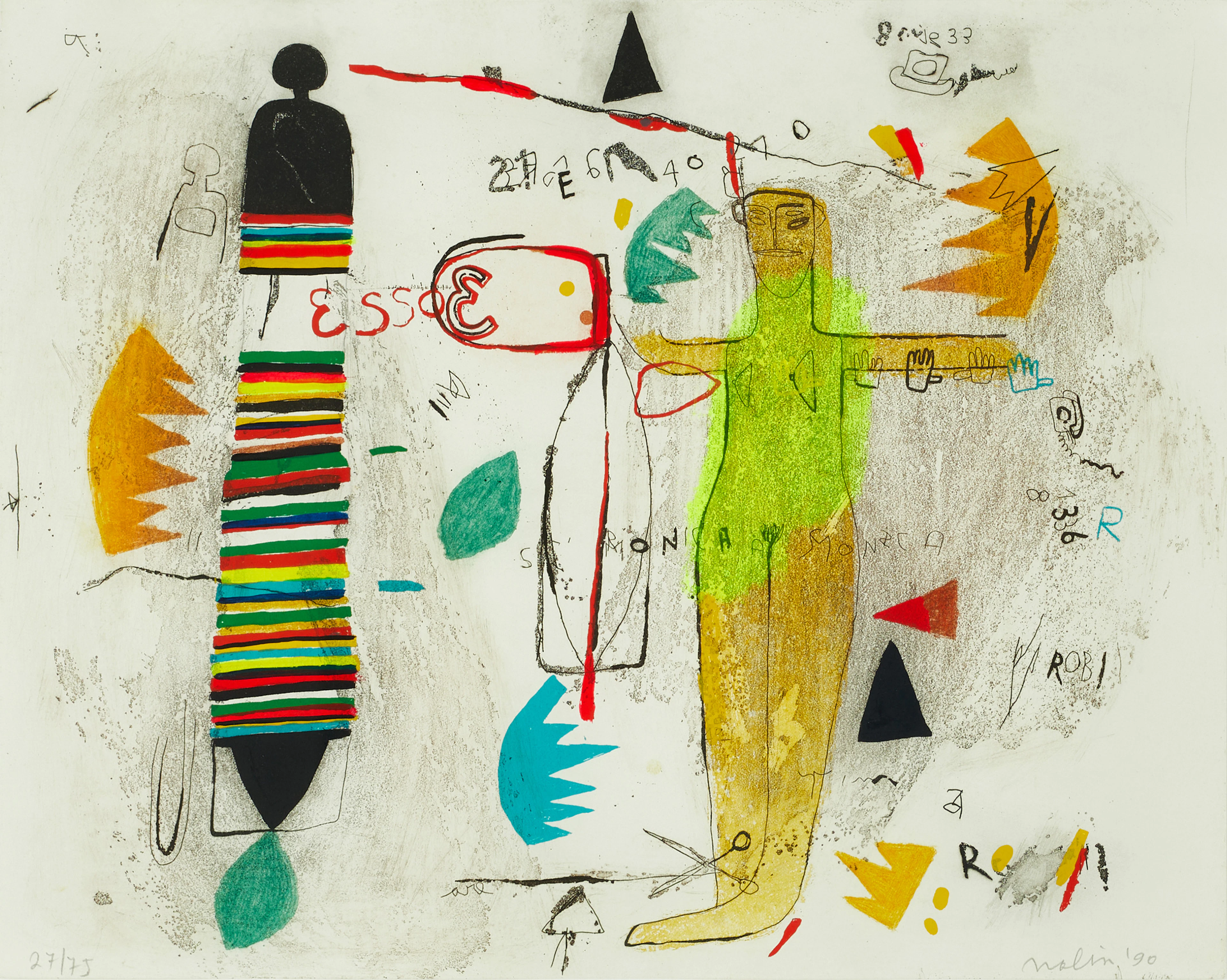 DANIELE NALIN (ITALIEN, FÖDD 1947). ”Santa Monica”, 1990, signerad