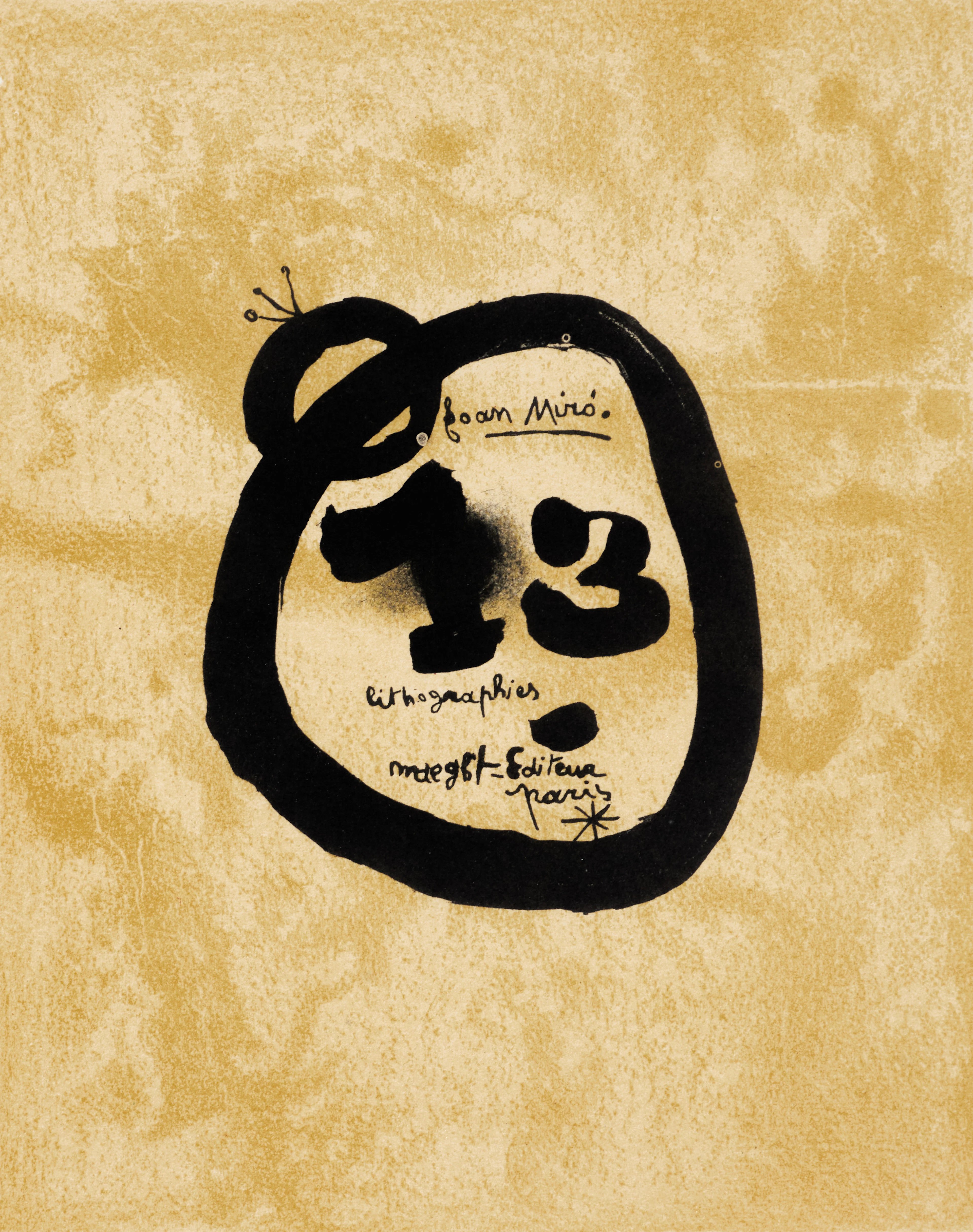 JOAN MIRO (1893-1983). Efter. "Album 13 – Page du titre", omslag till