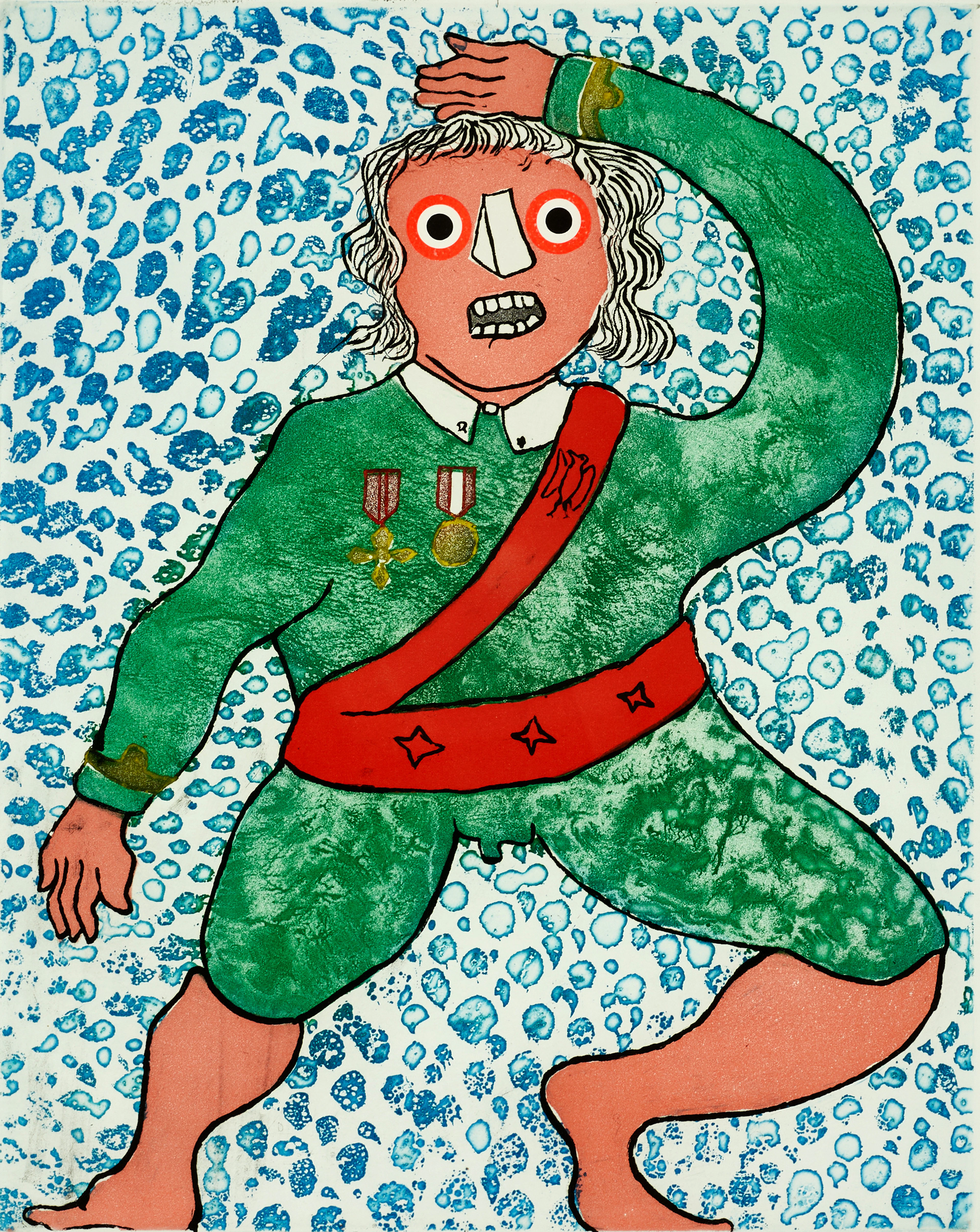 ENRICO BAJ (ITALIEN, 1924–2003). "General Danzante", signerad Baj