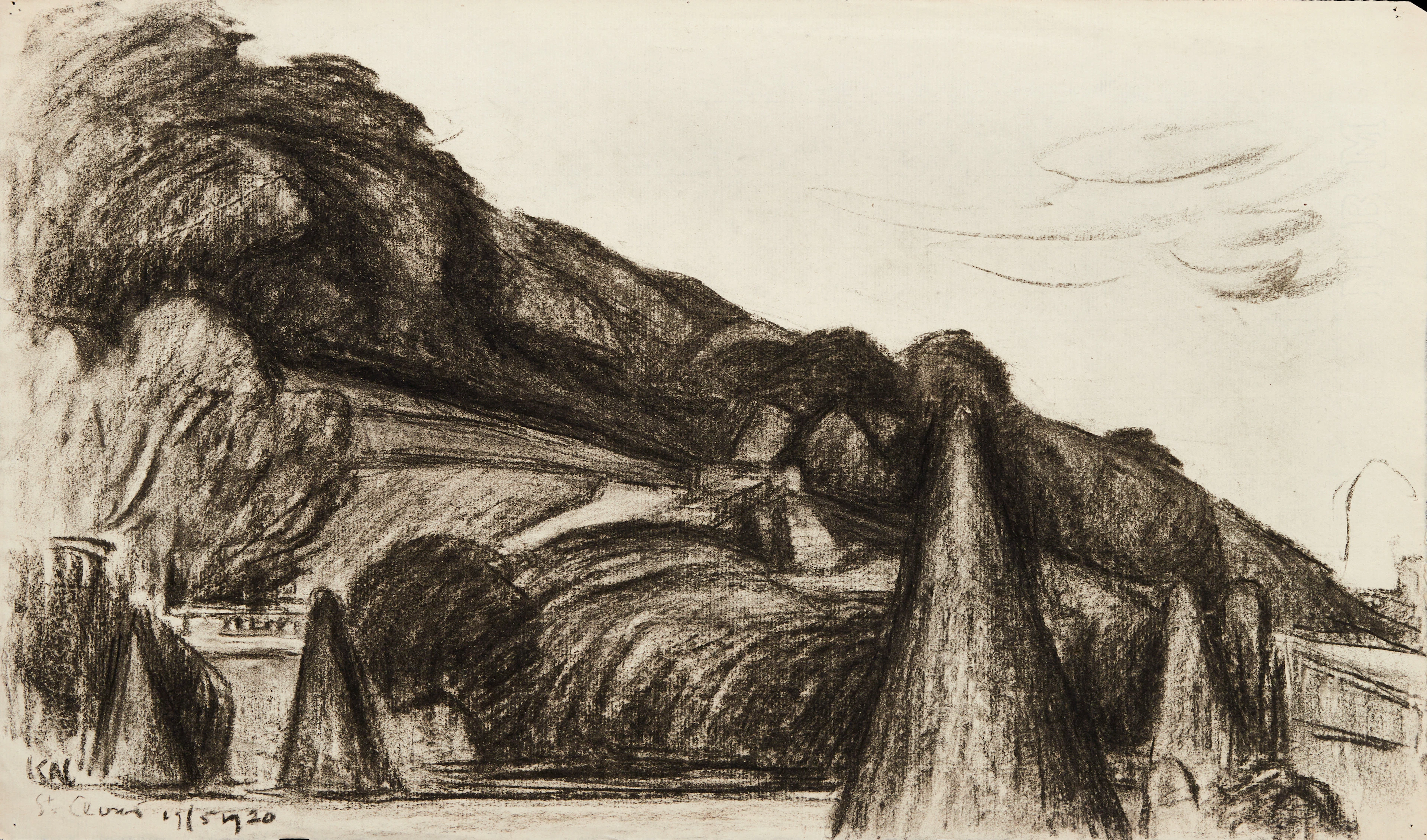 KARL NORDSTRÖM (Tjörn 1855-1923 Drottningholm). Landskap från parken