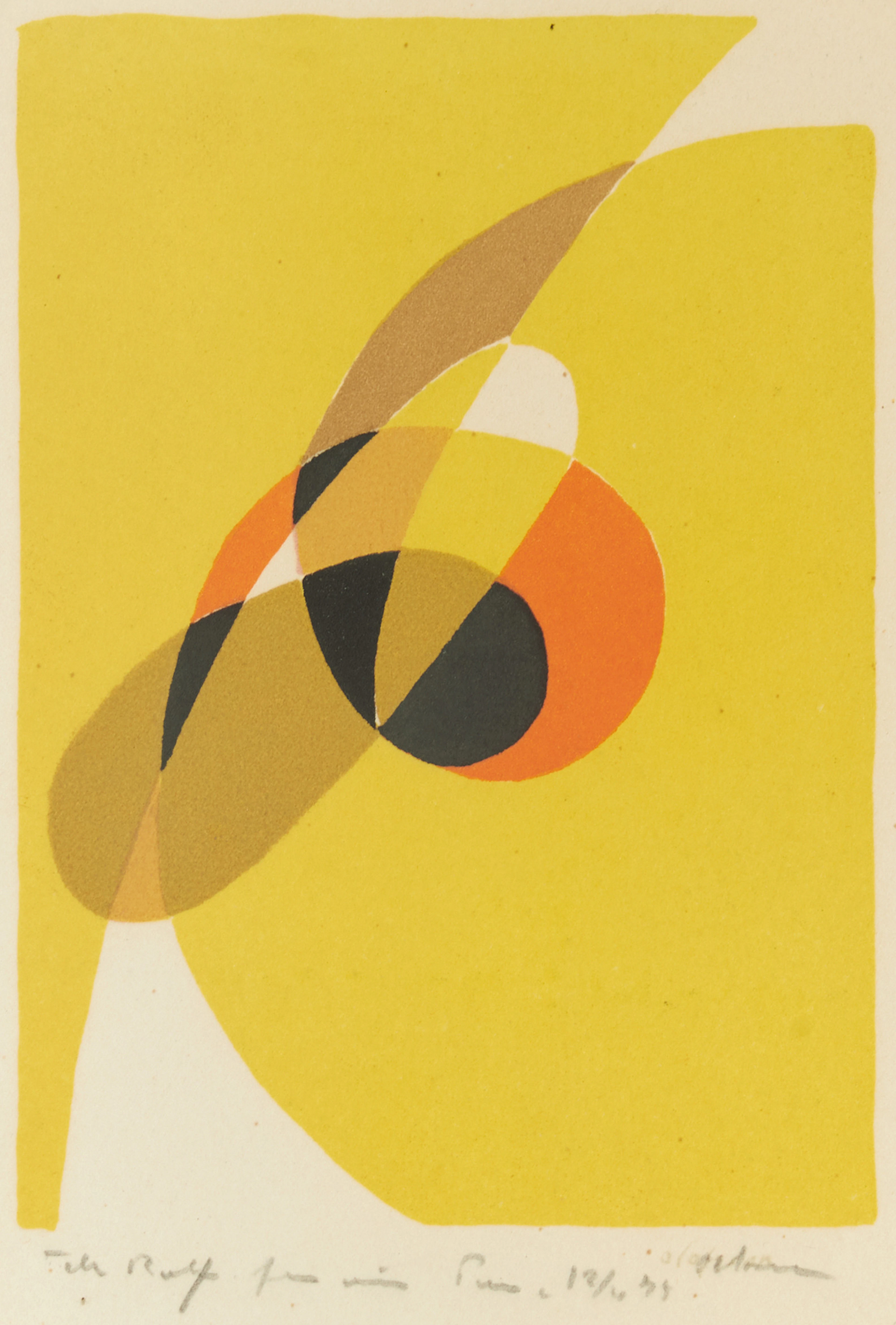 PIERRE OLOFSSON (1921–1996). Komposition, signerad, serigrafi.