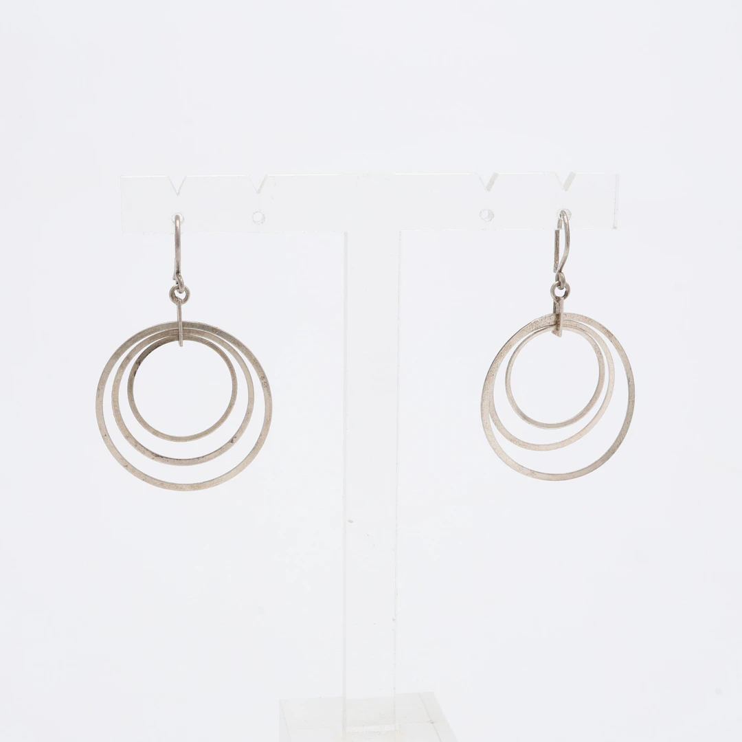 TAPIO WIRKKALA. ÖRHÄNGEN, STÄMPLADE AV N. WESTERBACK, SILVER 3,4 g.