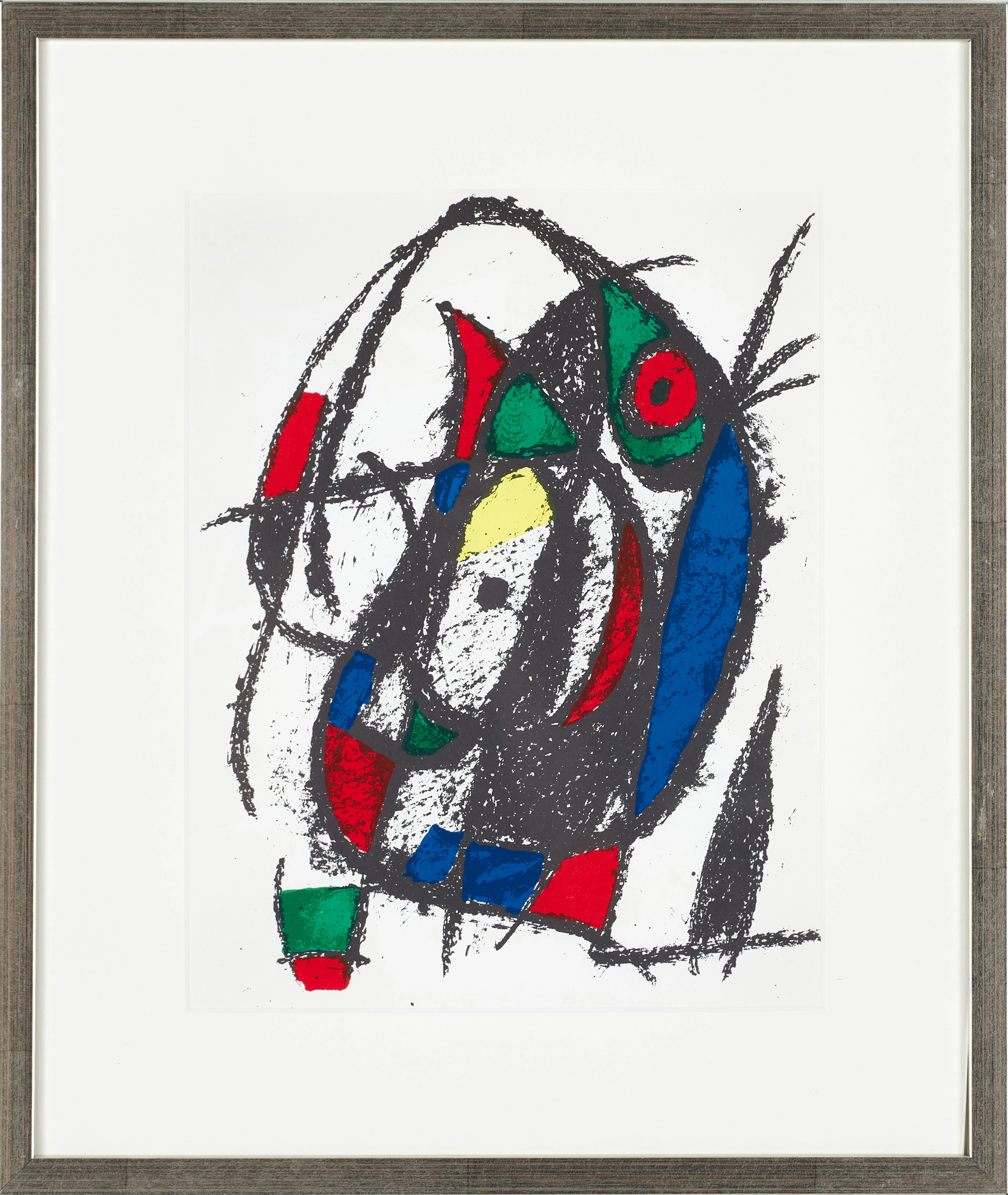 JOAN MIRÓ (Spanien, 1893-1983), Komposition, färglitografi, 1975, Mourlot 1040.