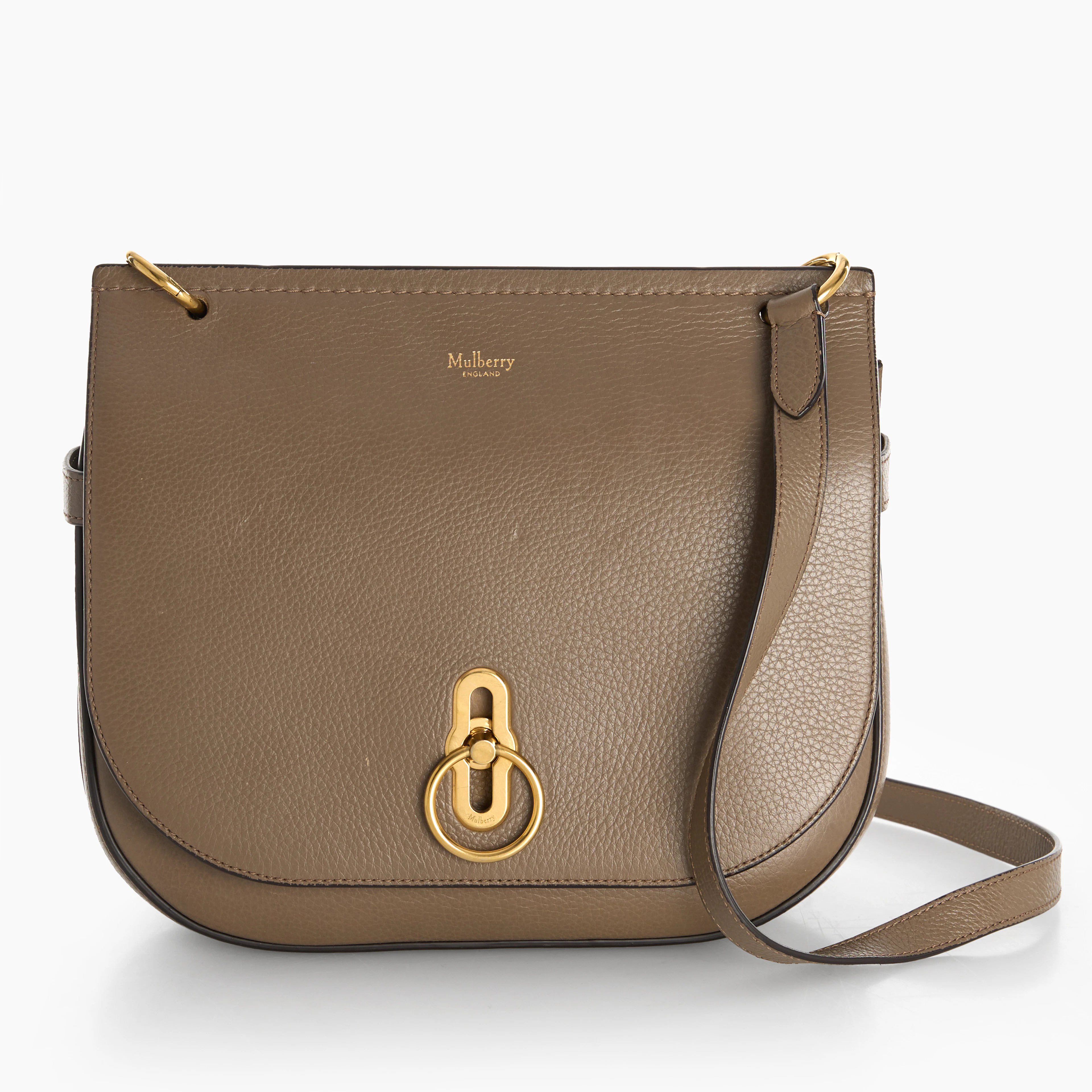 MULBERRY, väska "Amberley Satchel", taupe, läder.