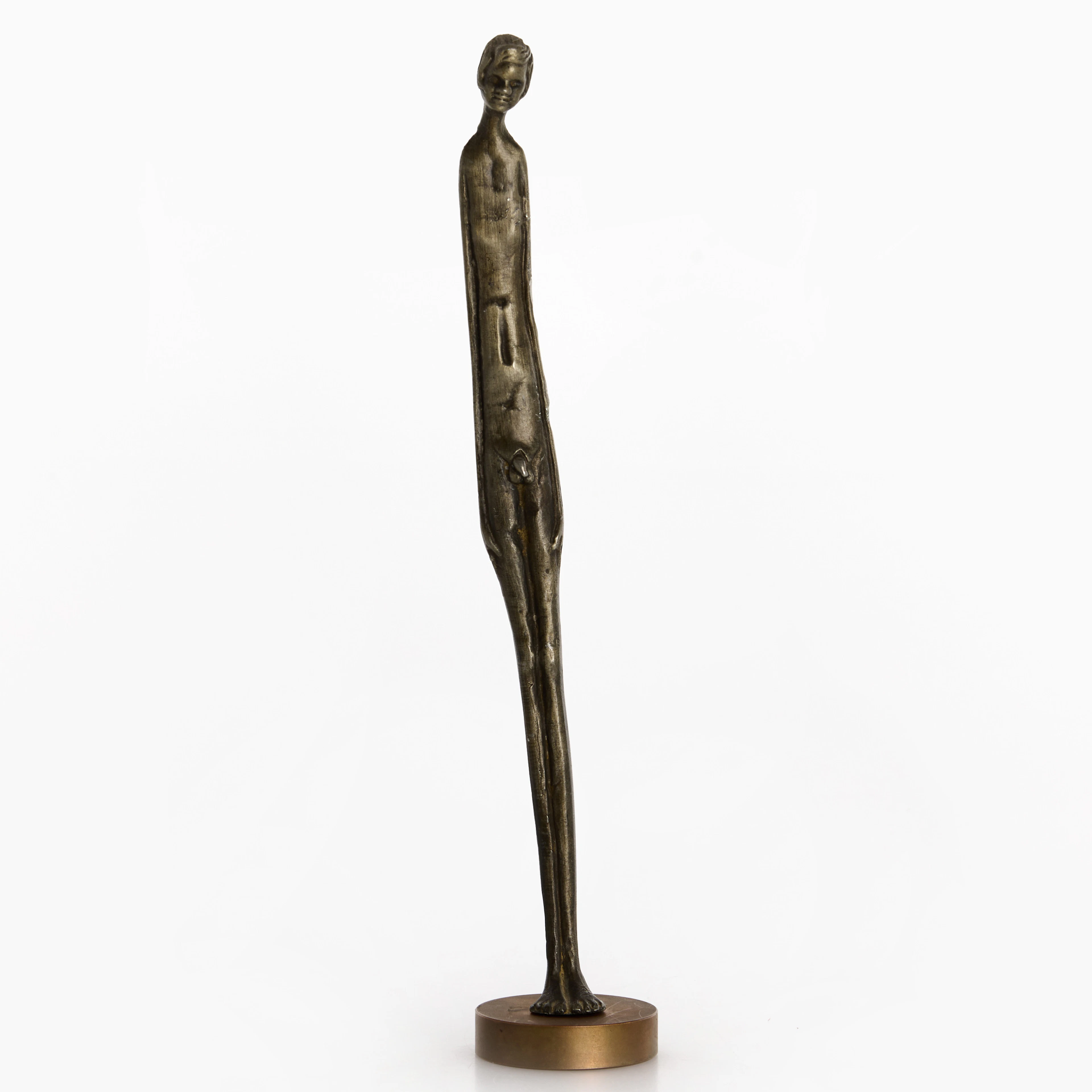 SKULPTUR "OMBRA DELLA SERA". stående mansfigur, efter antik Etruskisk