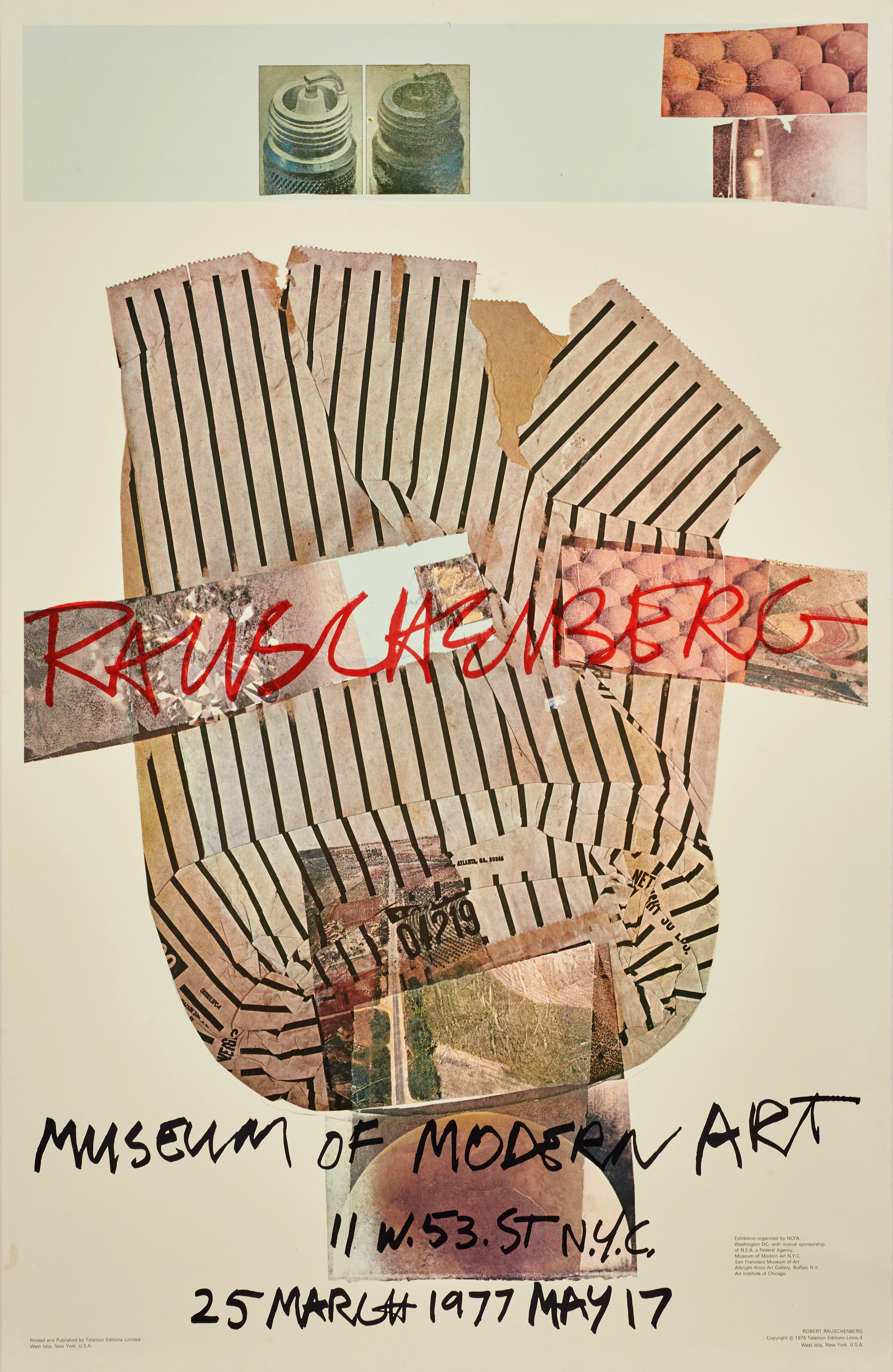 ROBERT RAUSCHENBERG. Utställningsaffisch, 1977, Museum of Modern Art