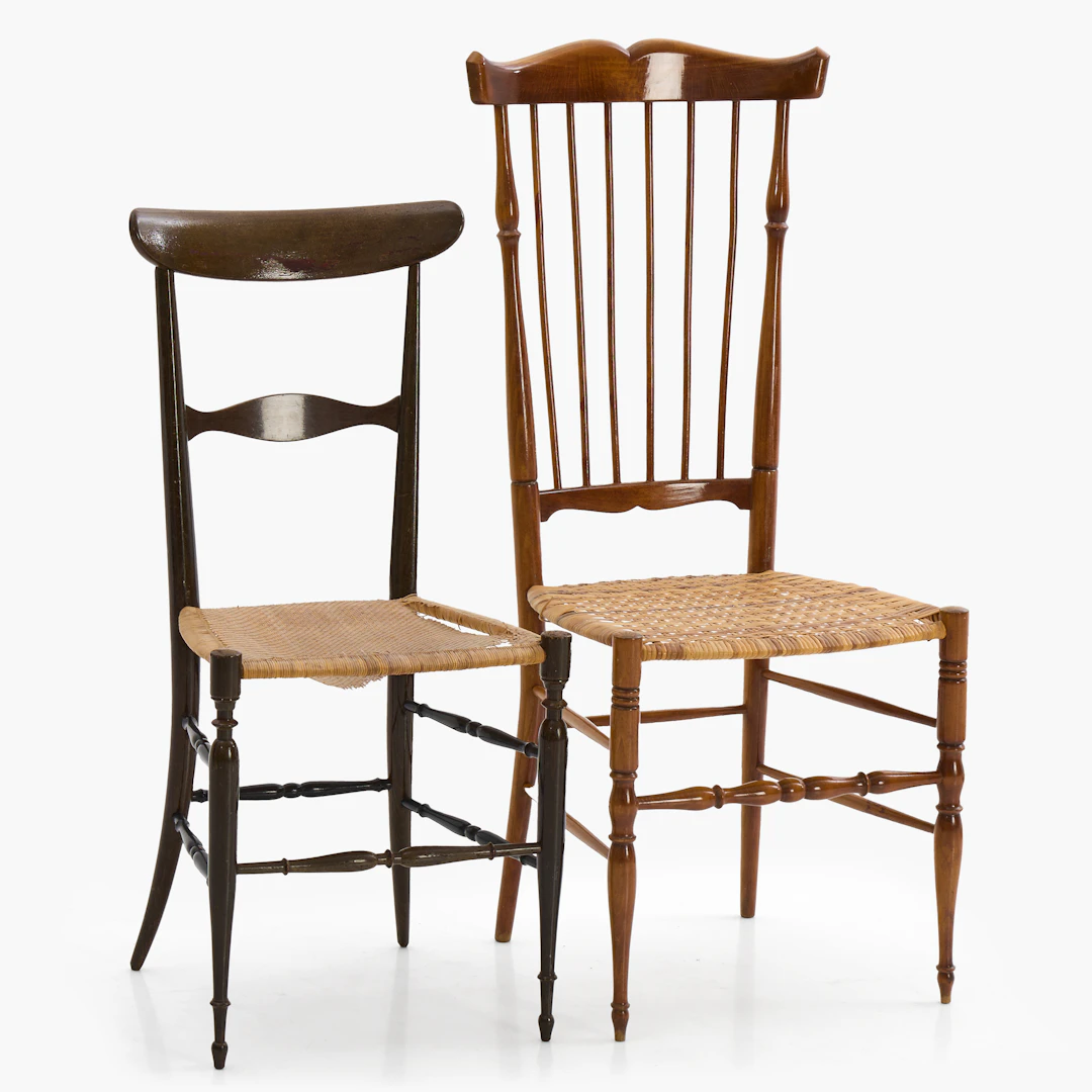 STOLAR, 2 st, Italien, Chiavari-typ, 1900-talets mitt/andra hält