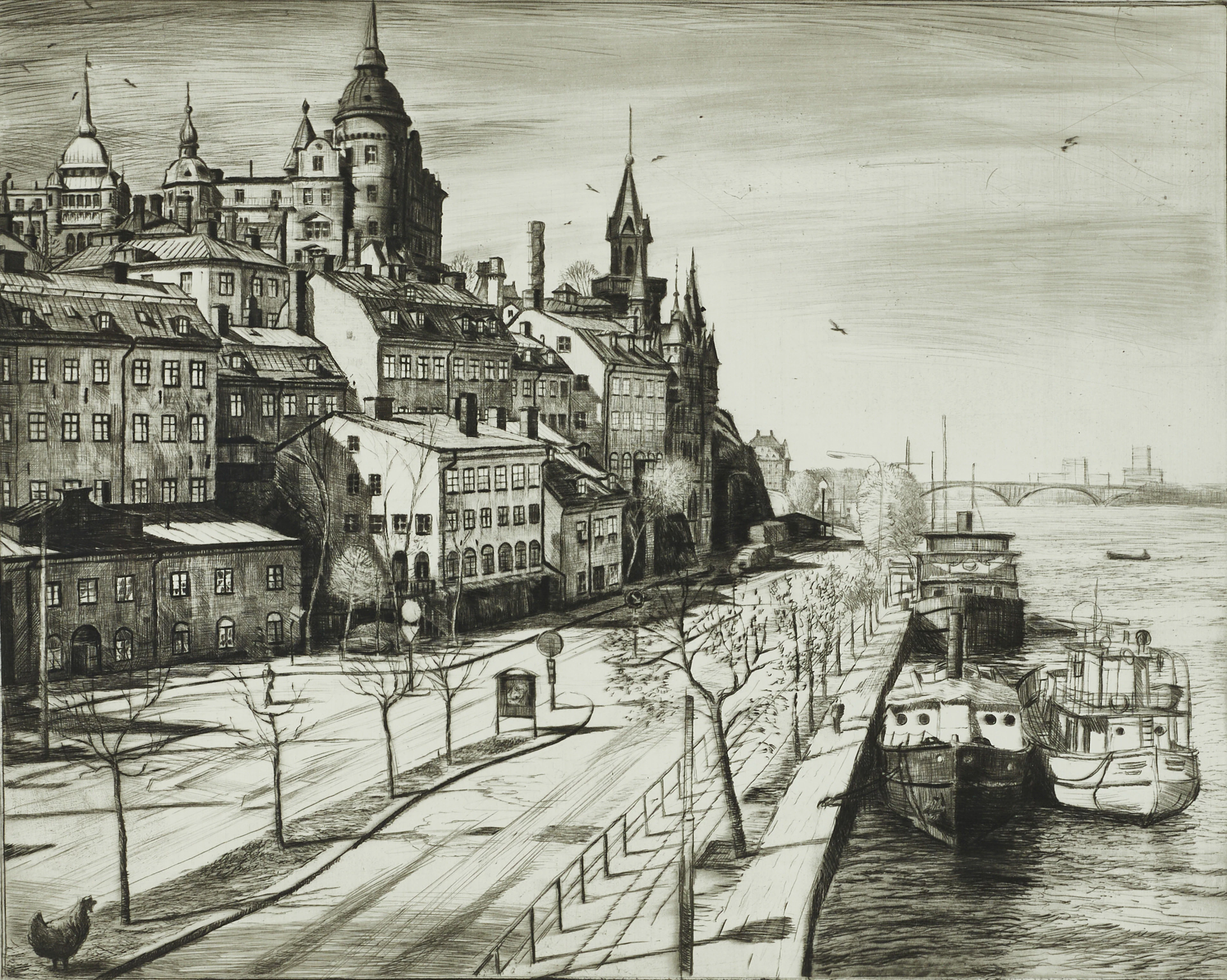 HANS ”Hasse” LINDROTH (Stockholm 1938 - 2022 Stockholm), ”Från Järnvägsbron
