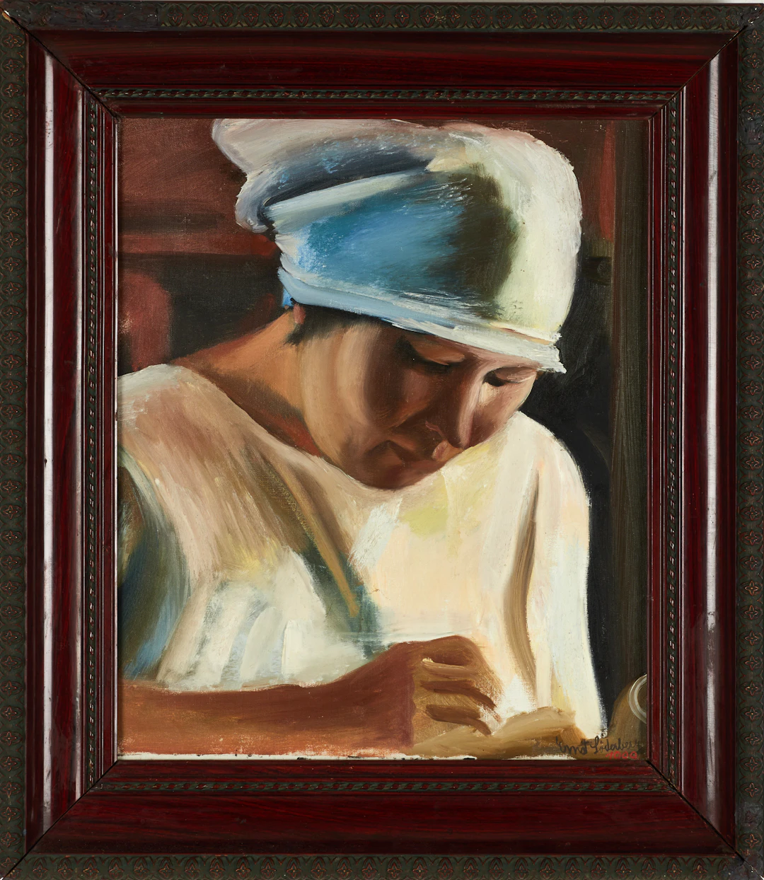 ERNST SÖDERBERG (1889-1967). "Edit, Mallorca nyåret 1929", signerad