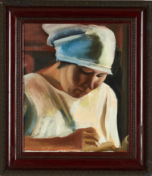 ERNST SÖDERBERG (1889-1967). "Edit, Mallorca nyåret 1929", signerad