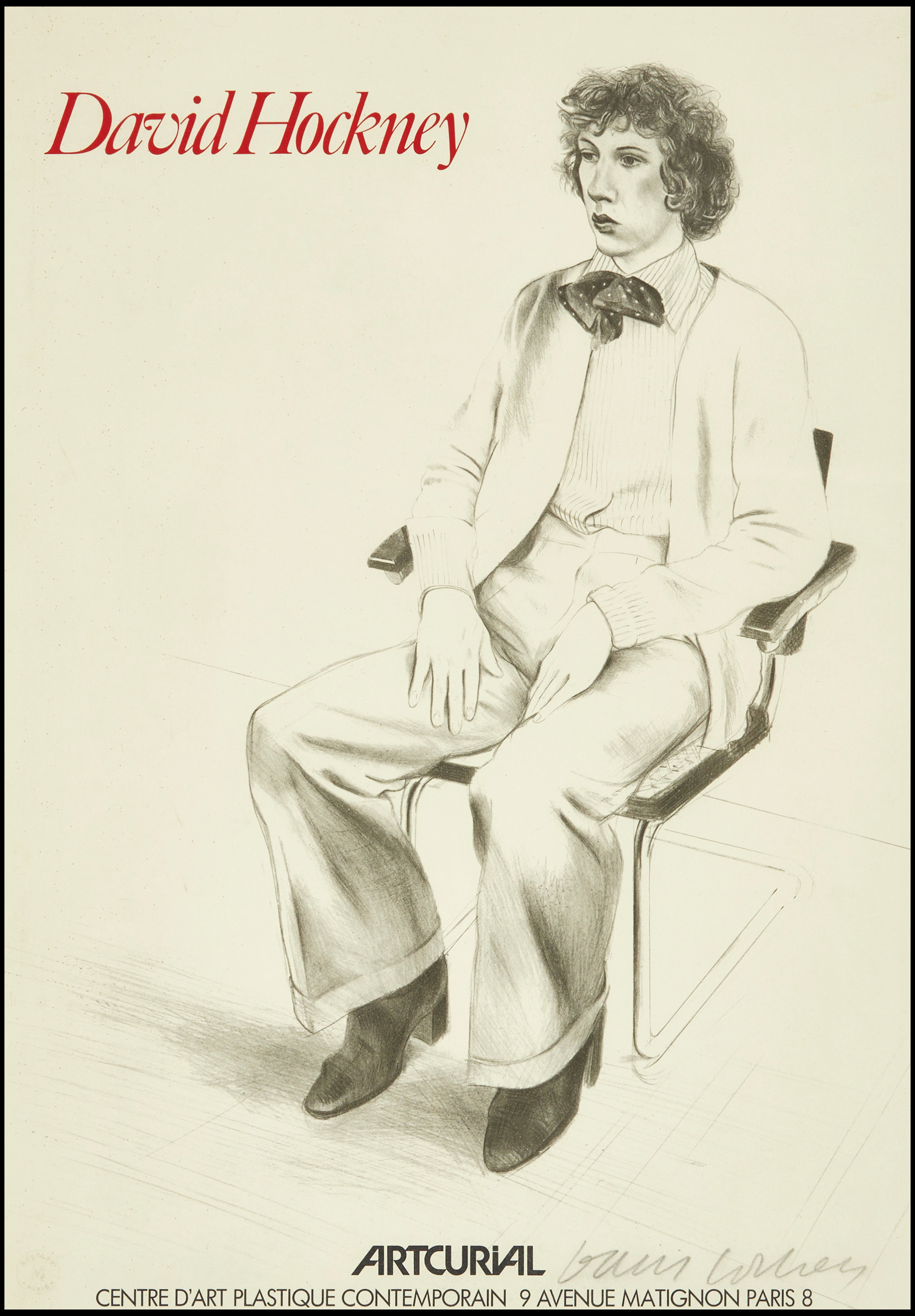 DAVID HOCKNEY (född 1937): "Portrait of Gregory Evans - Artcurial"