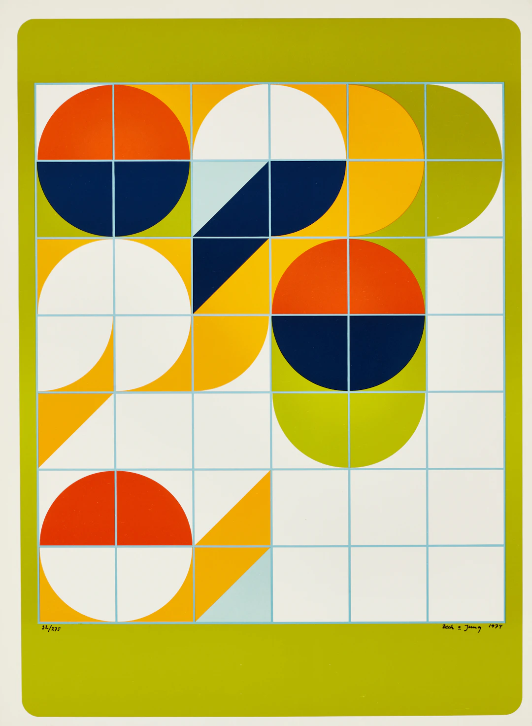 HOLGER BÄCKSTRÖM & BO LJUNGBERG. 3 st geometriska kompositioner, signerade
