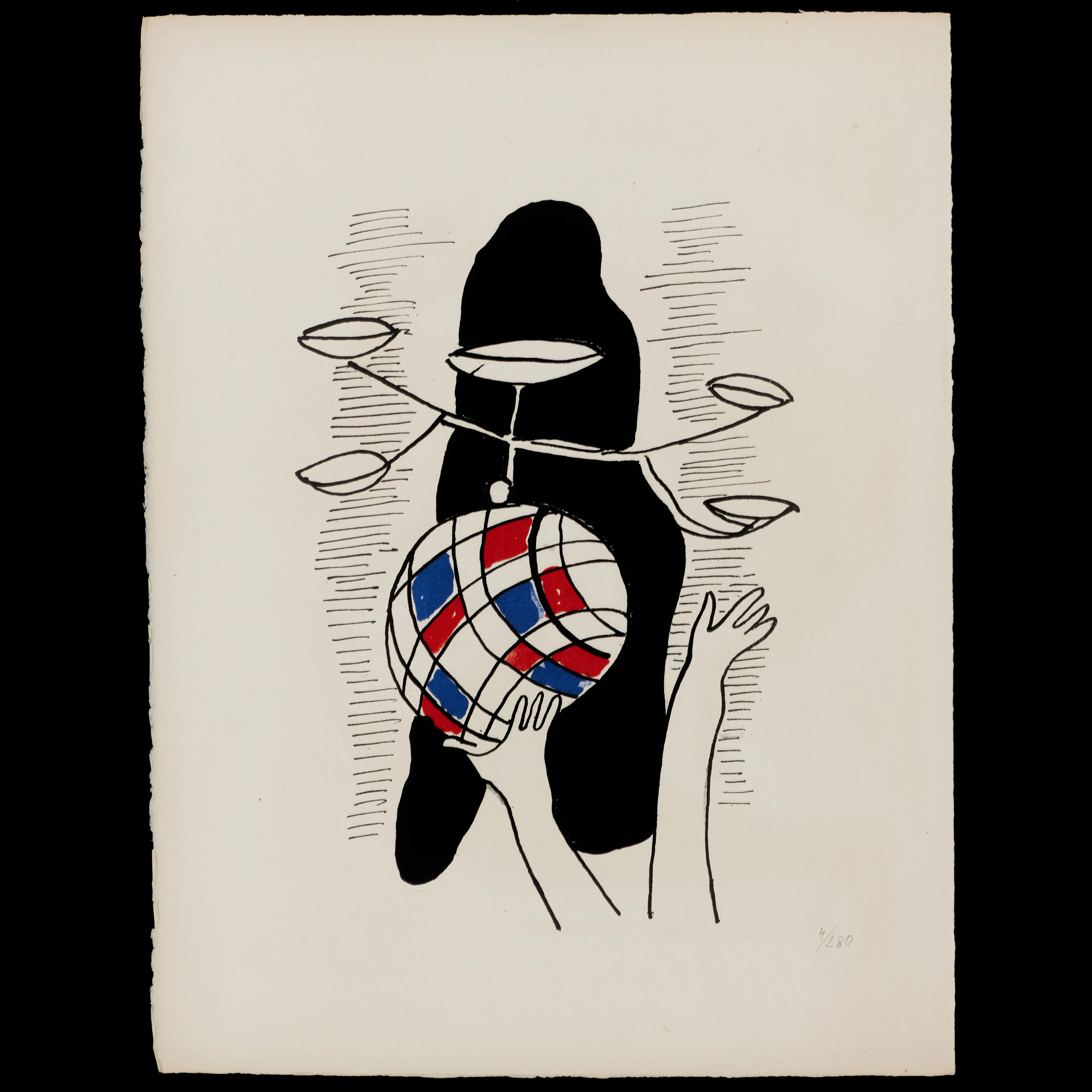 FERNAND LÉGER (FRANKRIKE, 1881-1955). Komposition, Ur "Cirque", 1950