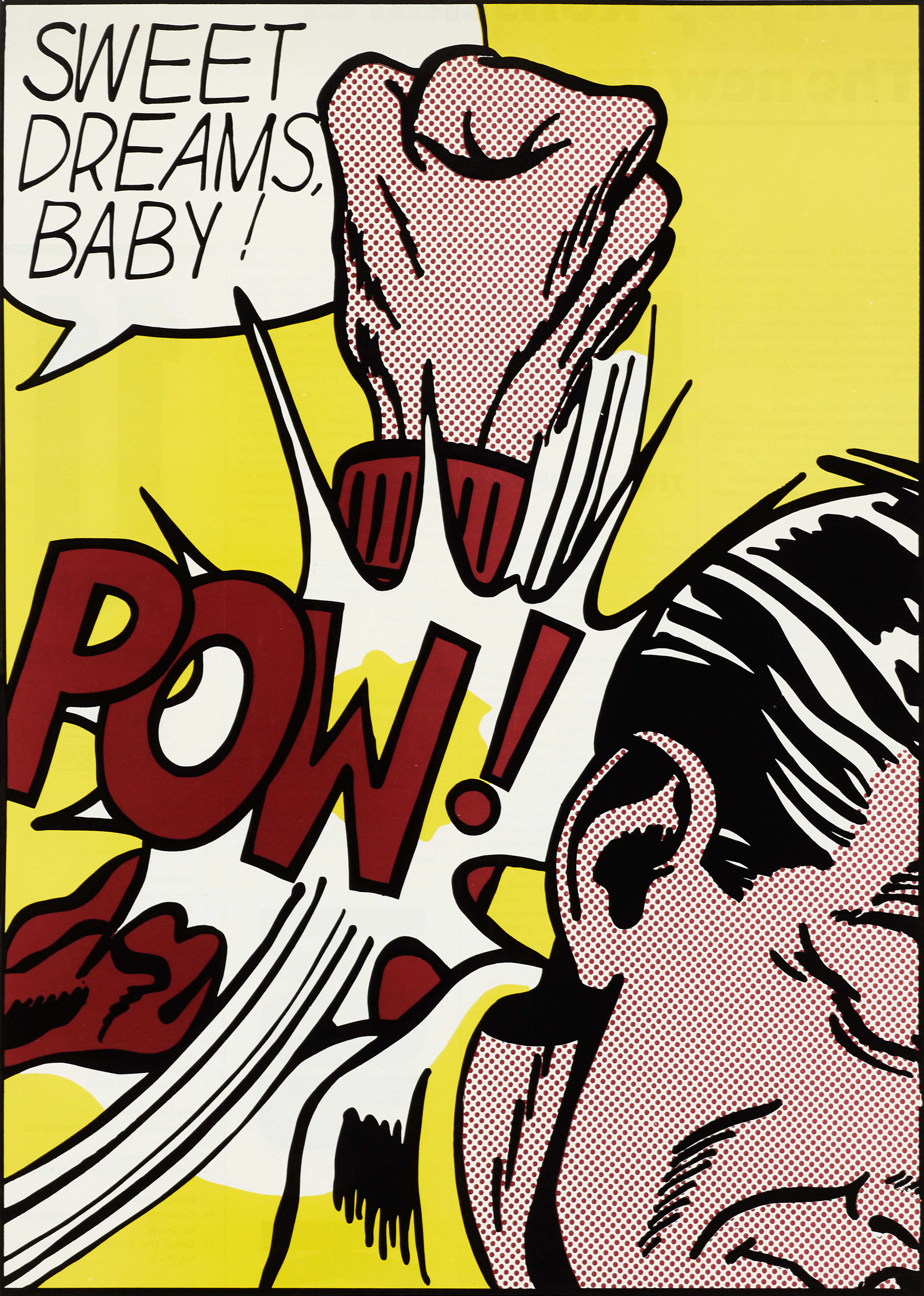 ROY LICHTENSTEIN. Utställningsaffisch "11 poppup konstnärer", Galerie
