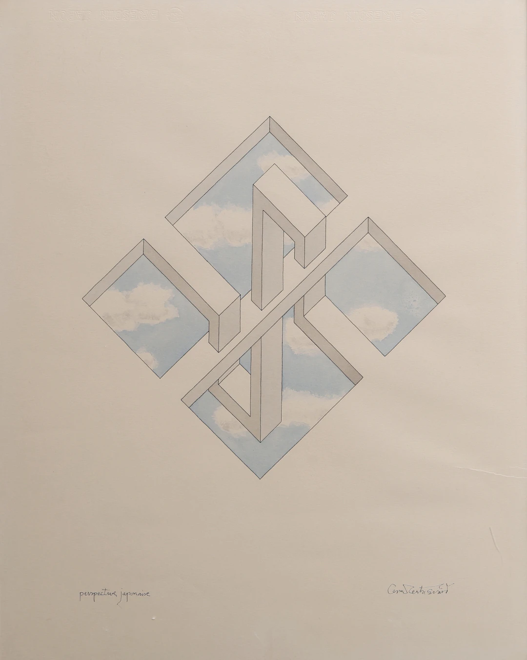 OSCAR REUTERSVÄRD. "PERSPECTIVE JAPONAISE".